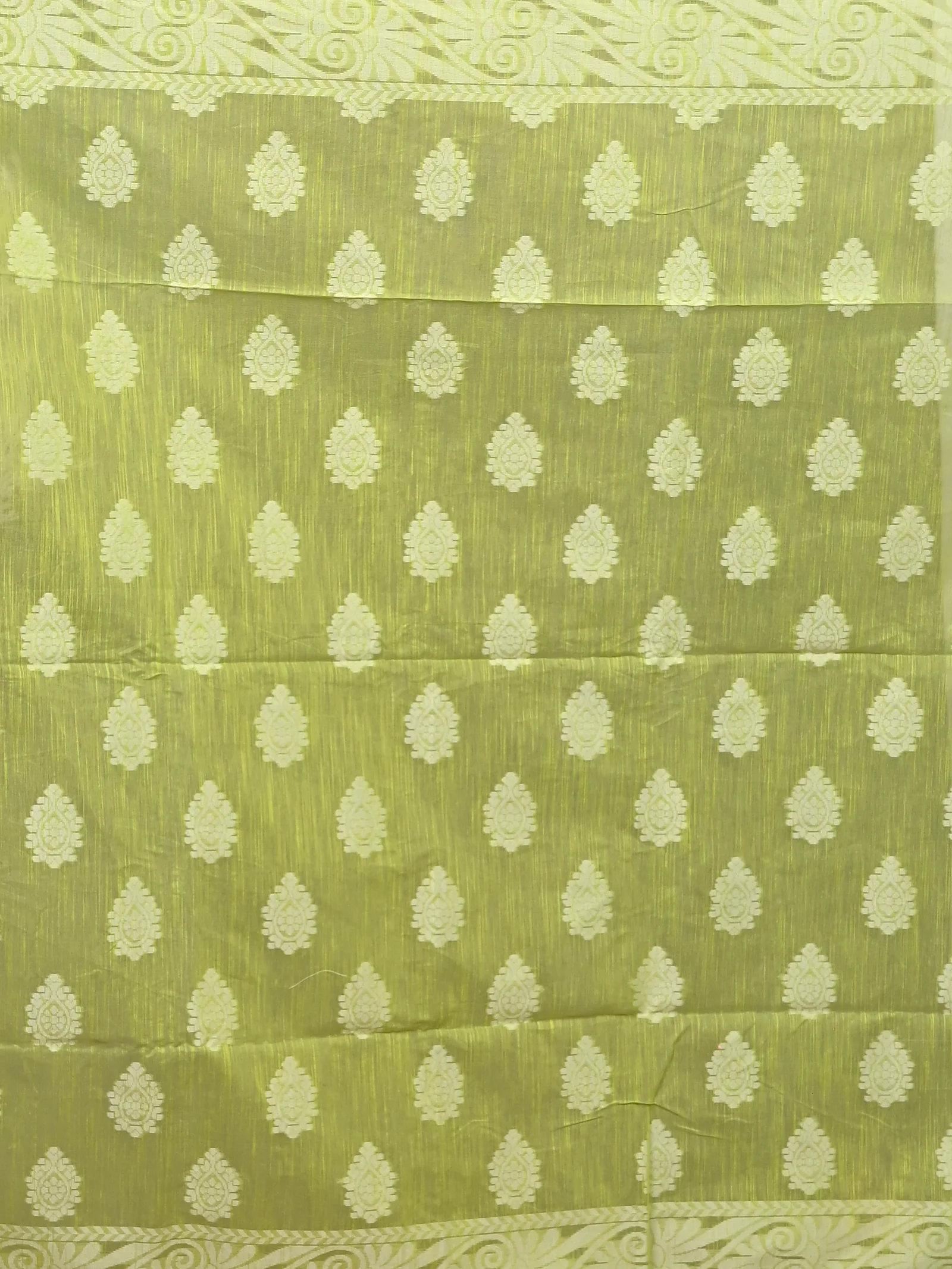 Green Cotton Parbit Handloom Saree  (51)