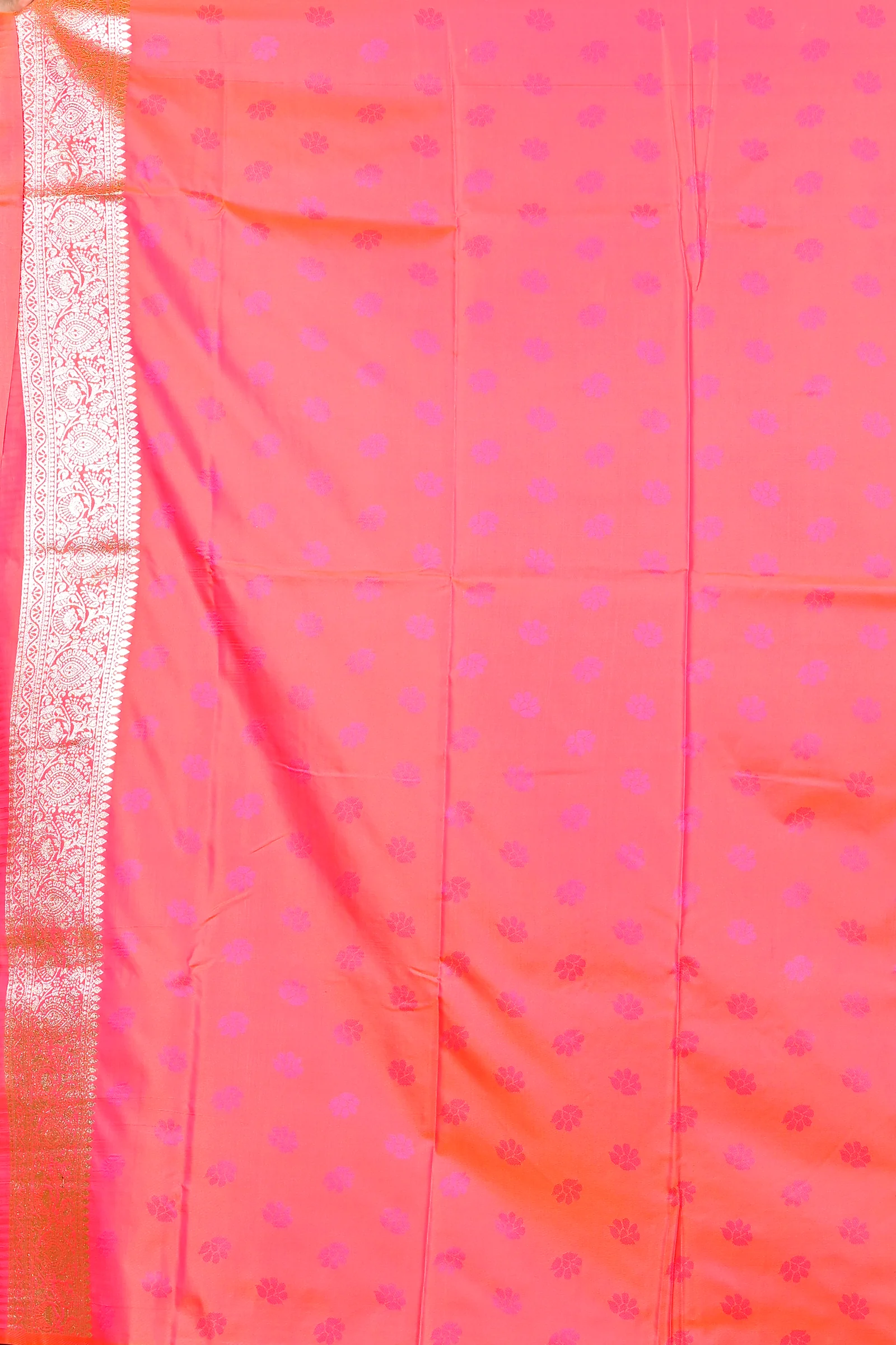 Orange Cotton Silk Parova Tanchui Saree (511)