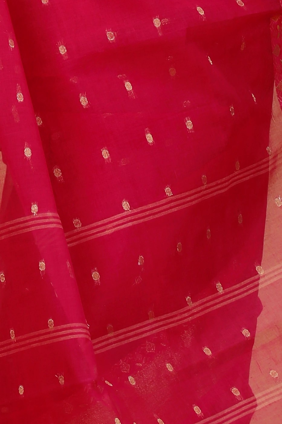 Red Pure Cotton JoriPar Tant Saree (5175)