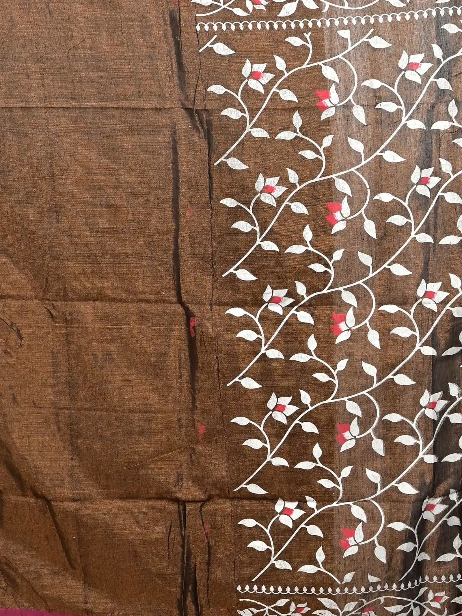 Black Cotton Parbun Handloom Saree  (52)