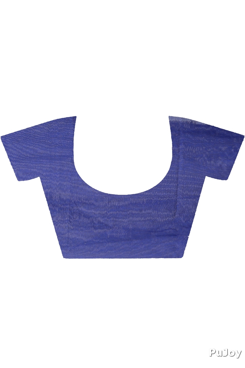 Blue Pure Cotton Kesh Than Hand Loom Saree (5233)