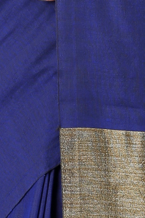 Blue Pure Cotton Kesh Than Hand Loom Saree (5233)
