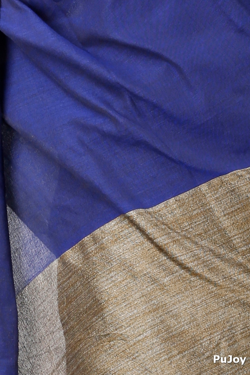 Blue Pure Cotton Kesh Than Hand Loom Saree (5233)
