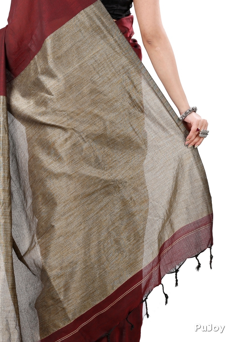 Merron Pure Cotton Kesh Than Hand Loom Saree (5235)