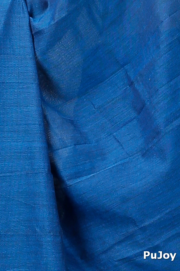 Blue Pure Cotton ThanKhadi Hand Loom Saree (5237)