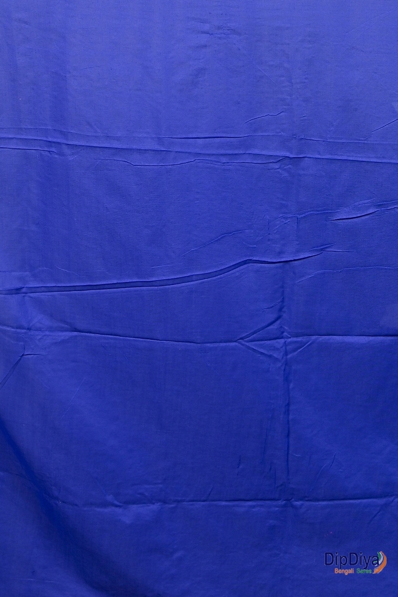 Blue Cotton Blended Paru Hand Loom Saree (546)