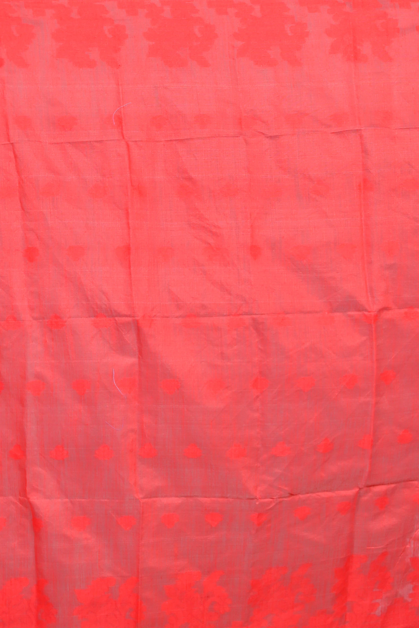 White Red Cotton Blended Parup Hand Loom Saree (554)