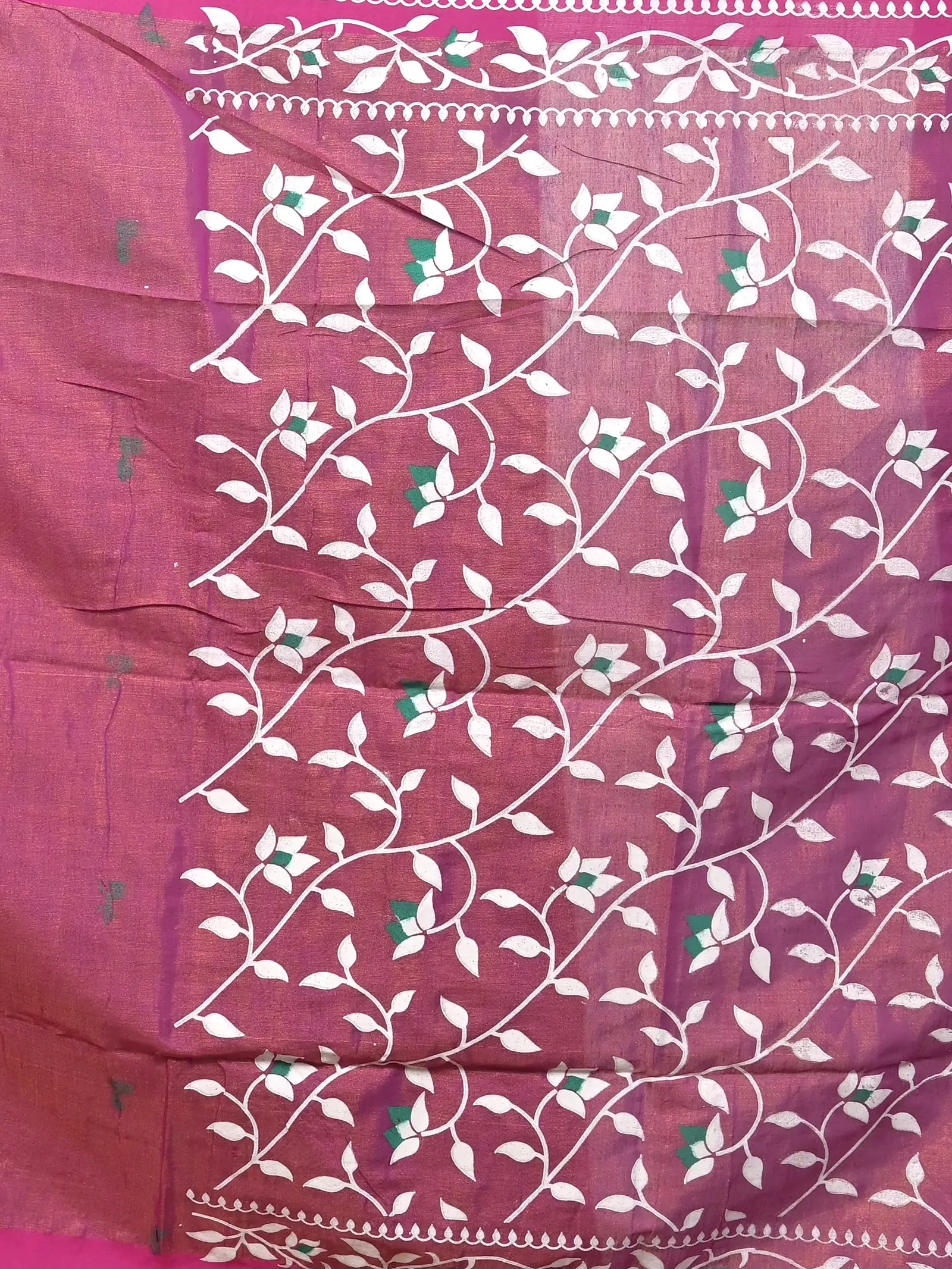 Purpel Cotton Parbun Handloom Saree  (57)
