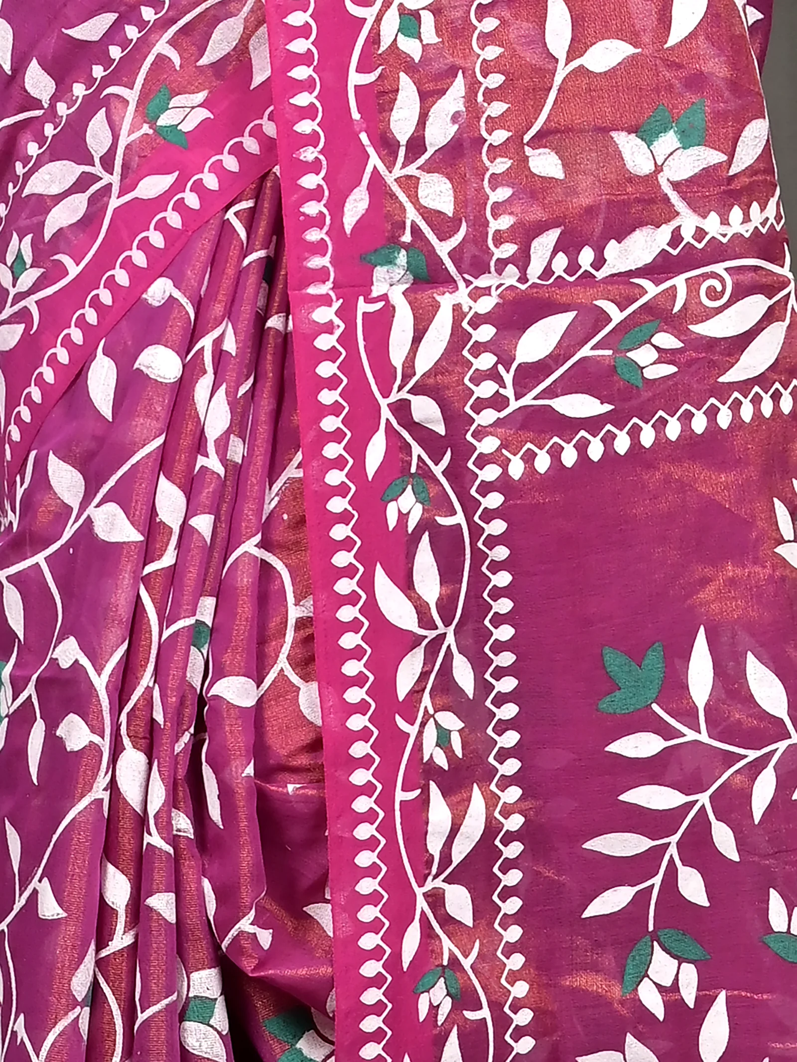 Purpel Cotton Parbun Handloom Saree  (57)