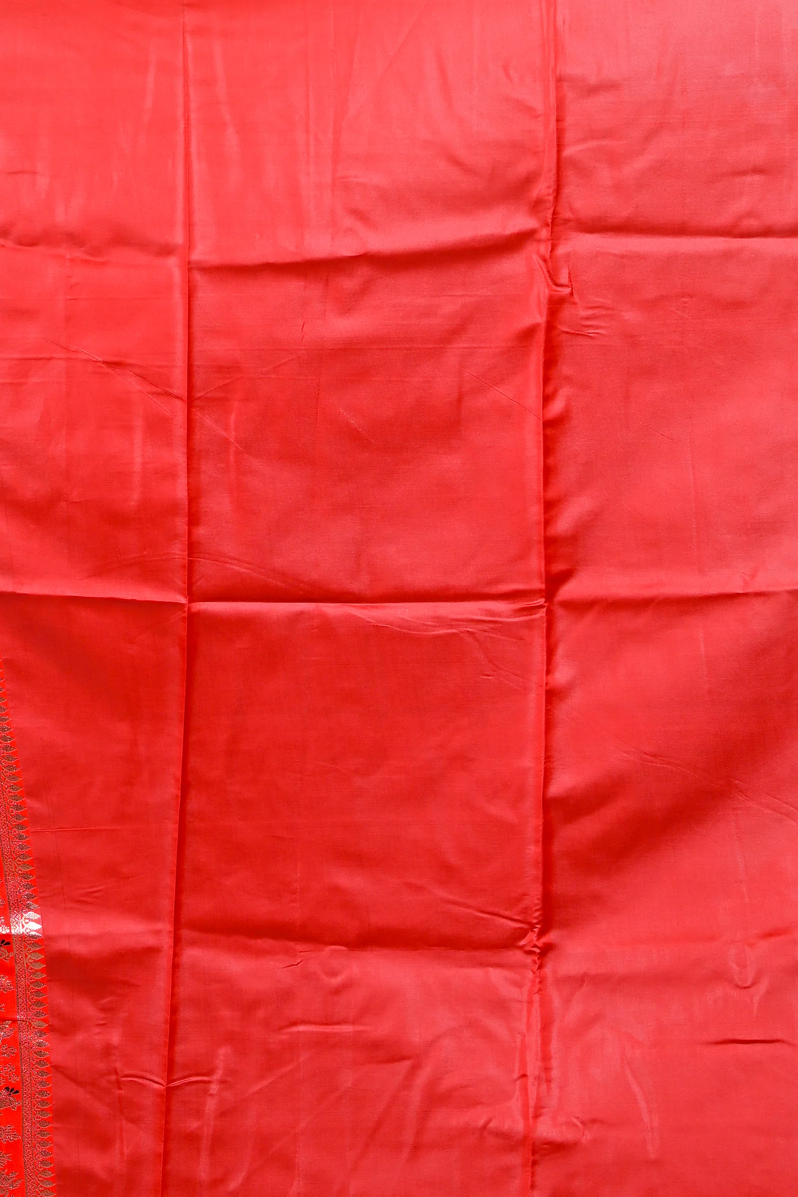 Green Red Cotton Silk Parza Baluchari Saree (581)