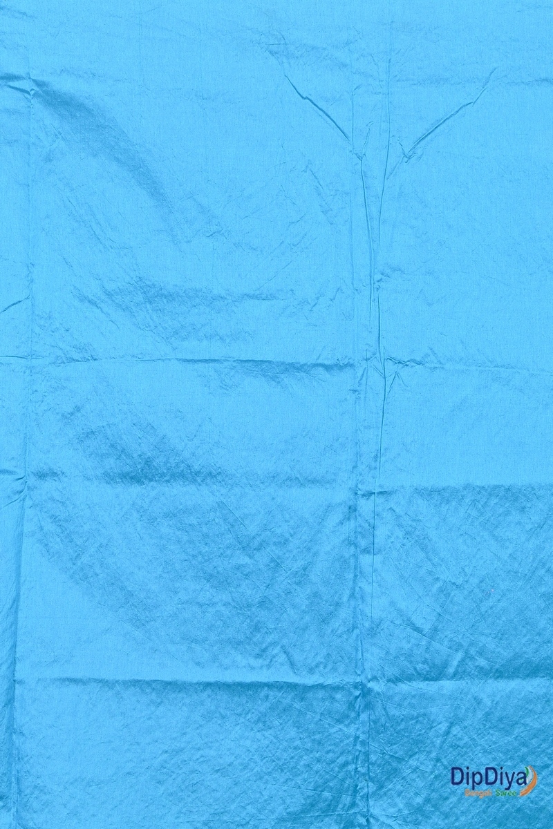 Sky Blue Cotton Blended Soumika Kantha Stitch Saree (593)