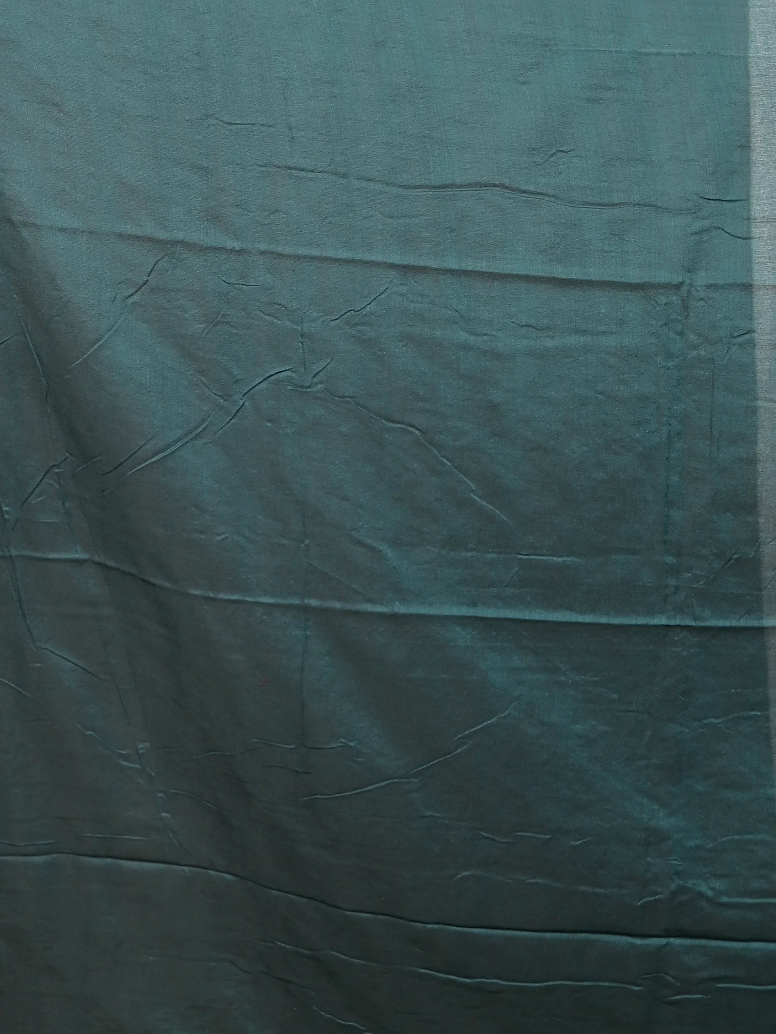 Dark Green Cotton Parepu Handloom Saree  (60)