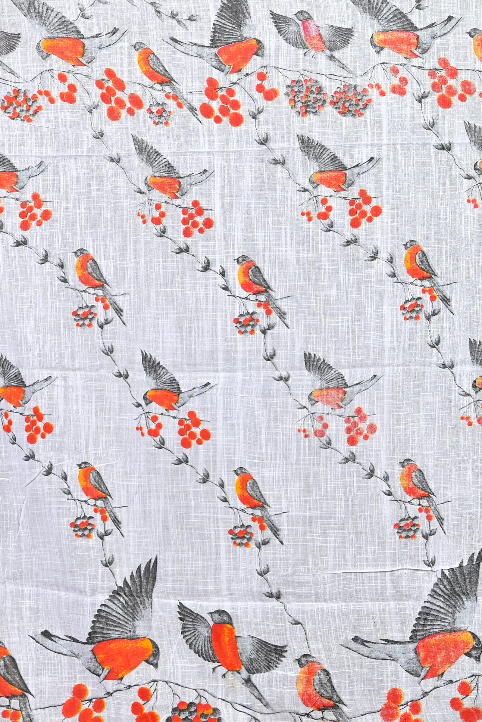 Multi-Coloured Cotton Variti pritat Printed Handloom Saree (606)