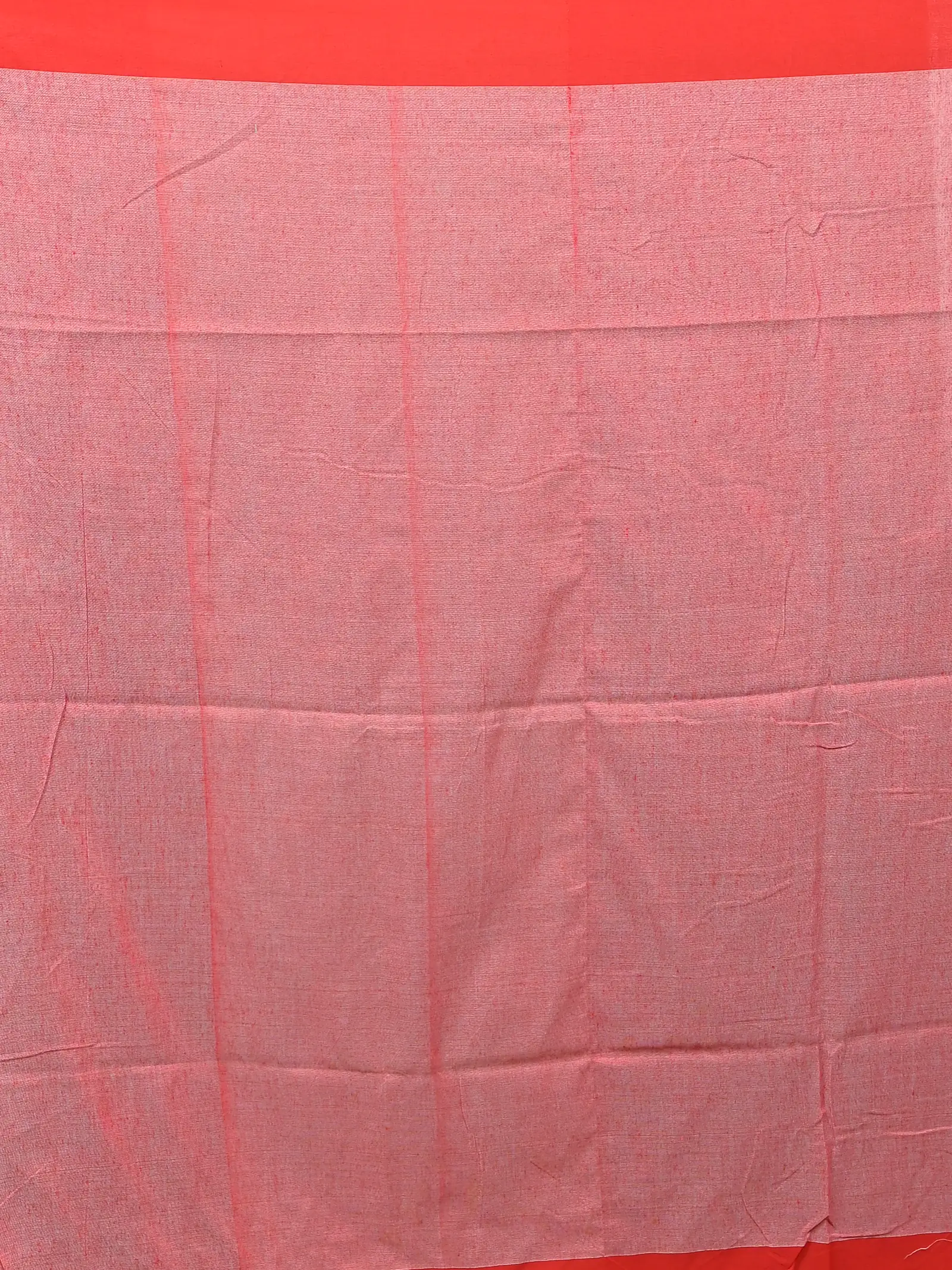 White Red Pure Cotton Borma Handloom Saree  (614)