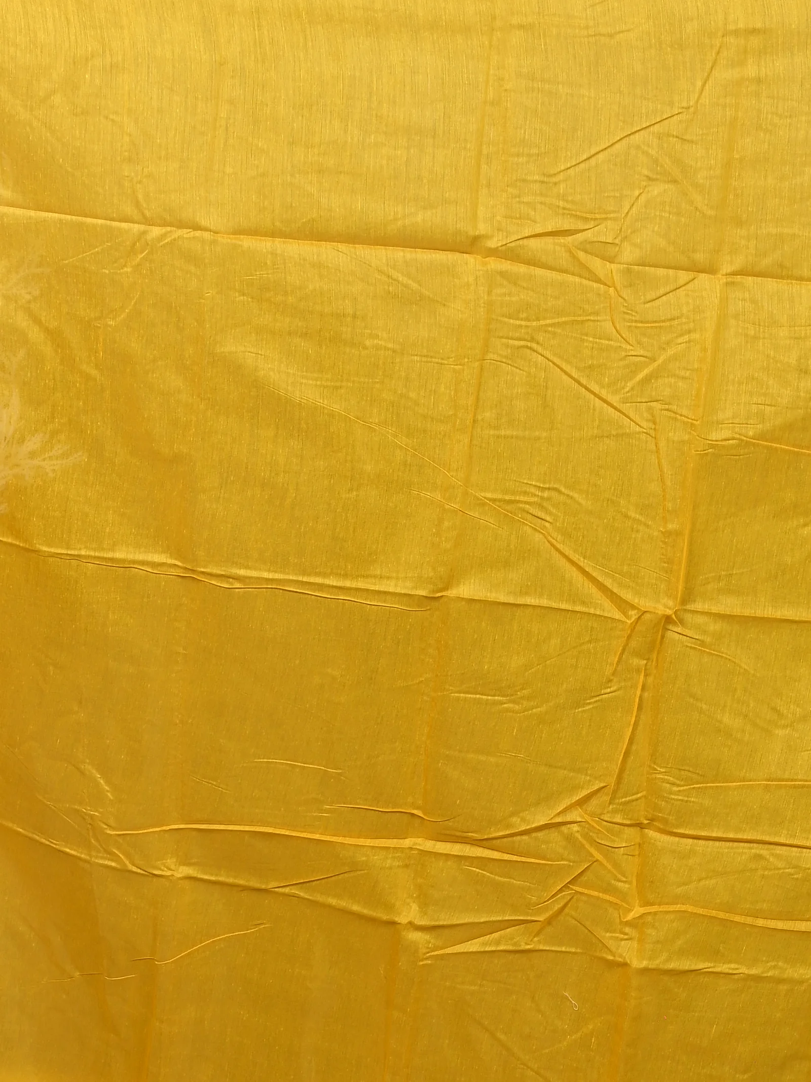 Yellow Cotton Silk Parmix Handloom Saree  (615)