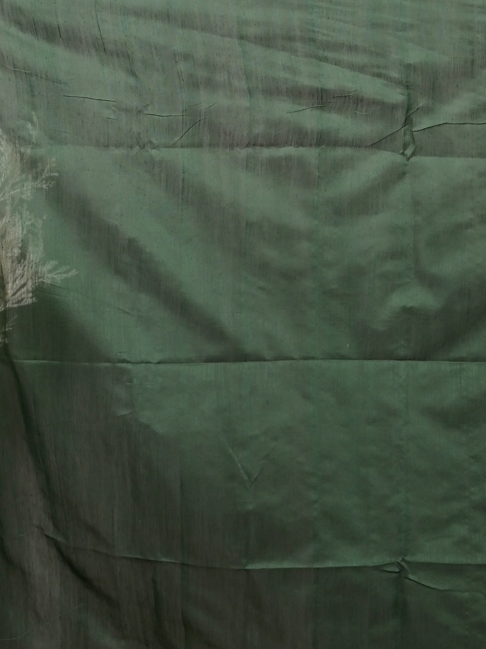 Dark Green Cotton Soulik Handloom Saree  (622)