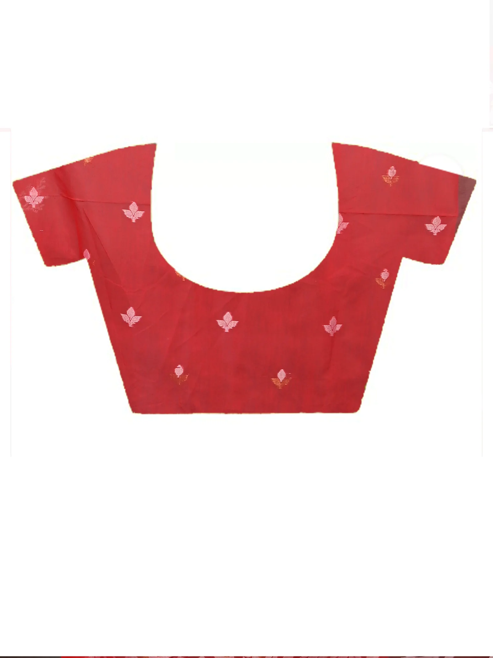 Red Cotton Soulan Muslin saree  (627)