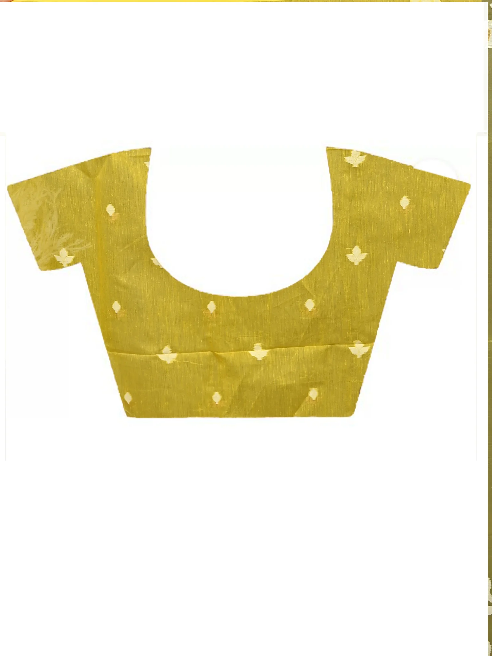 Yellow Cotton Soulan Muslin saree  (628)