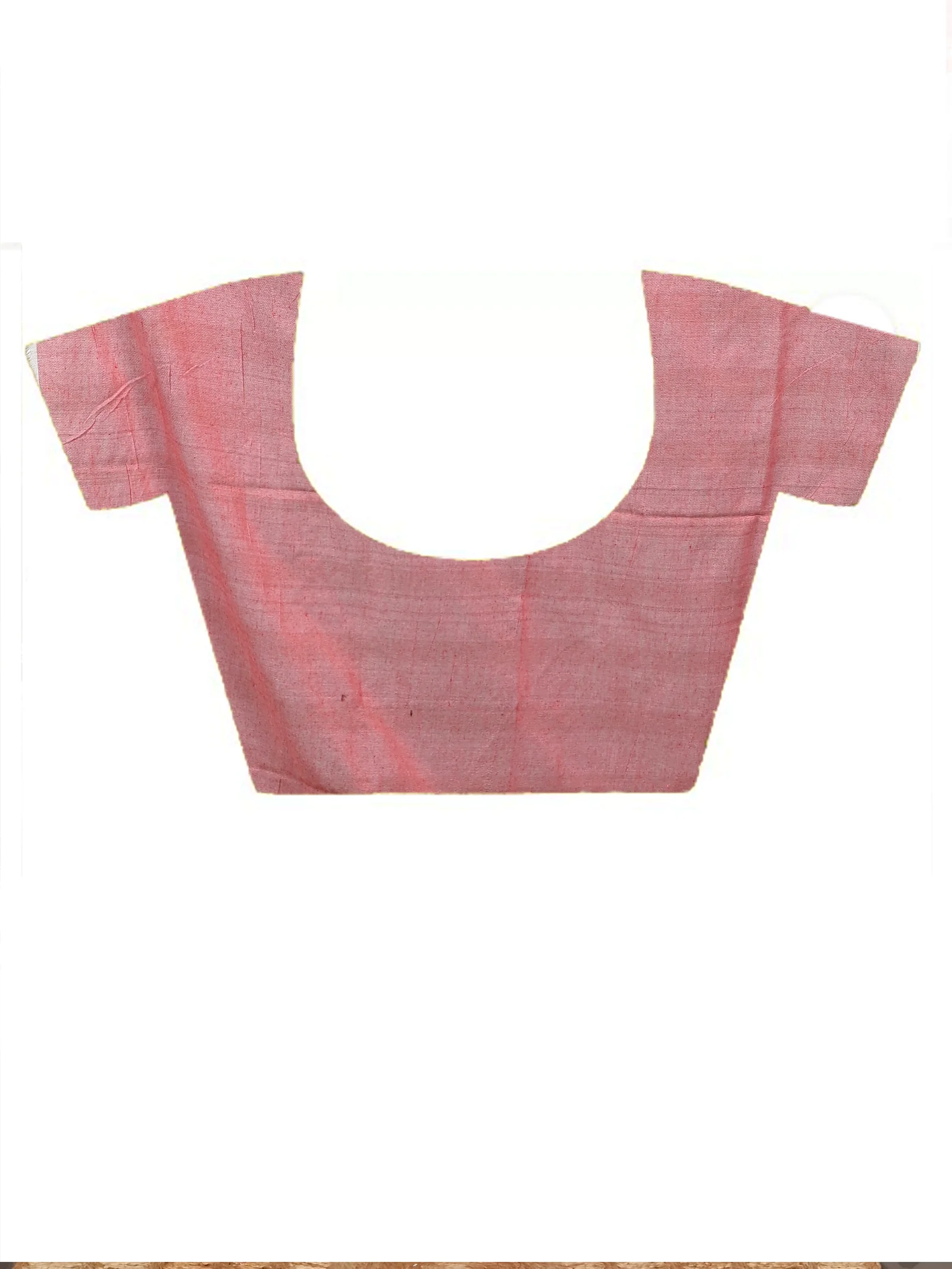 White Red Cotton Soukor Kotki Saree  (629)