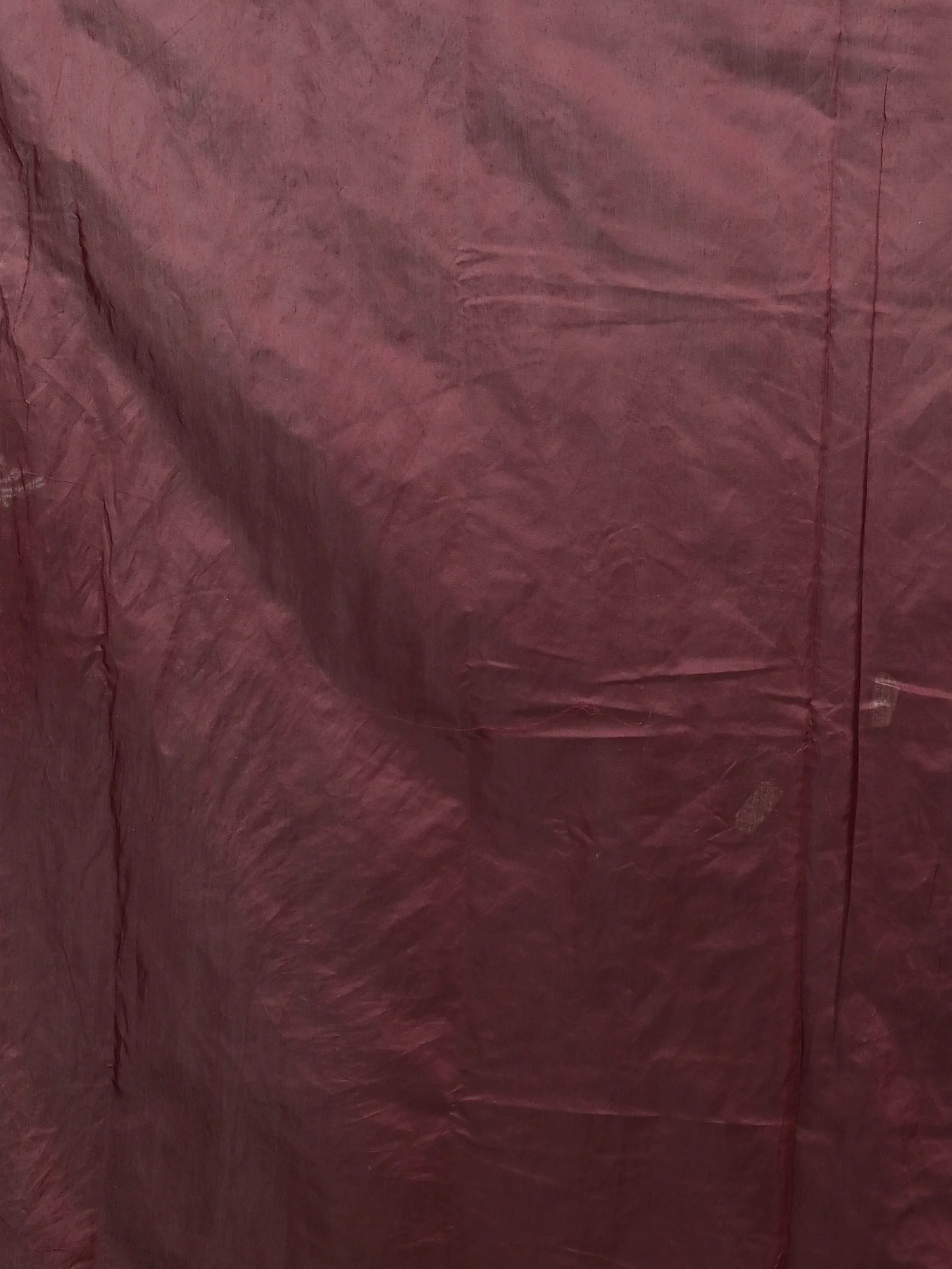 Maroon Cotton Soubun Kathan Saree  (635)