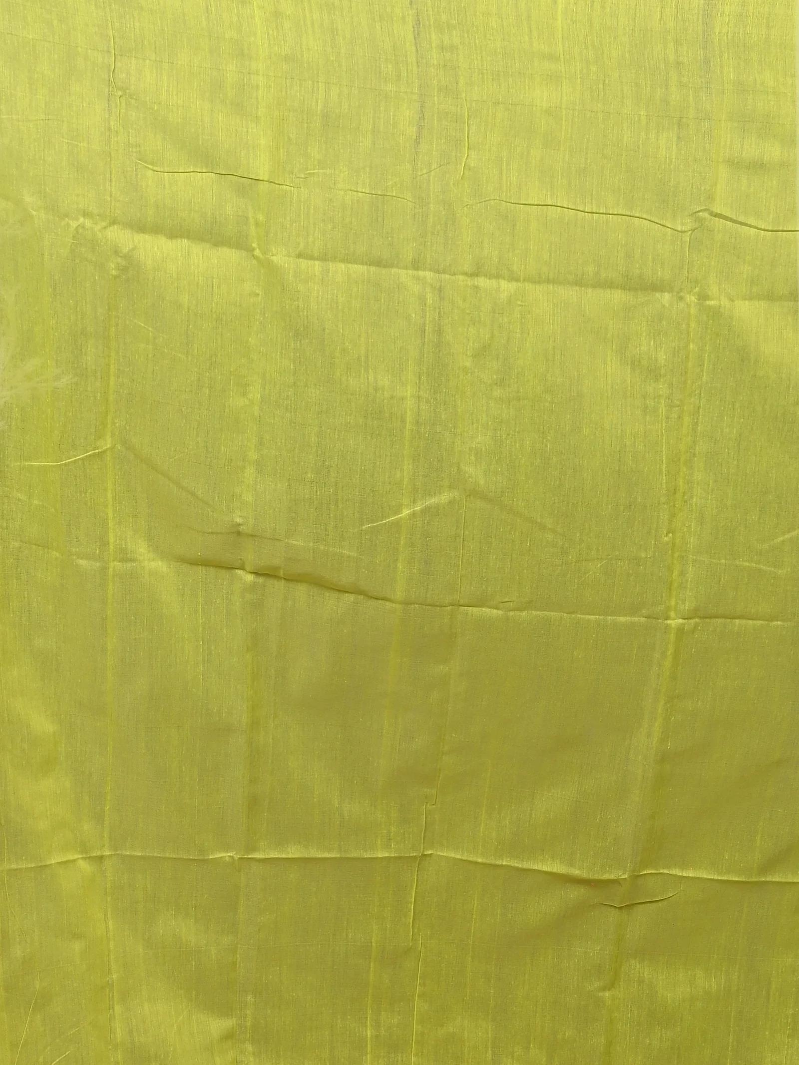 Lemon Green Cotton Soubit Handloom Saree  (639)