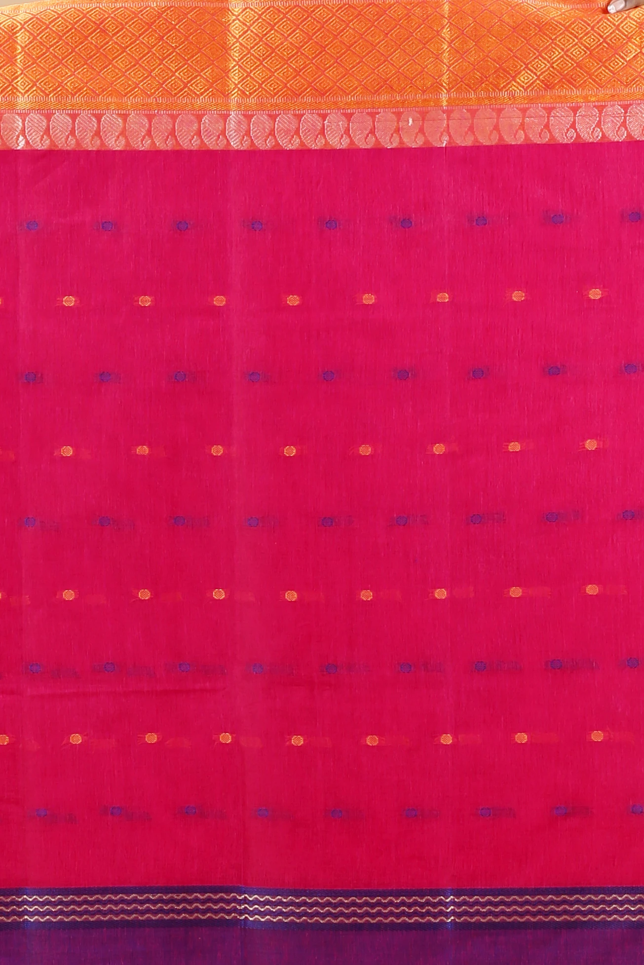 Pink Pure Cotton Ganga Jamuna_Buti Tant Saree (647)