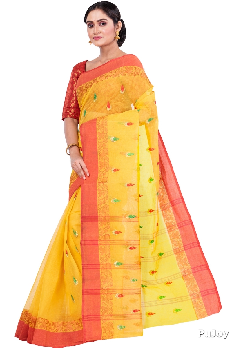 Yellow Pure Cotton Dip_Embro Tant Embroidery (659)