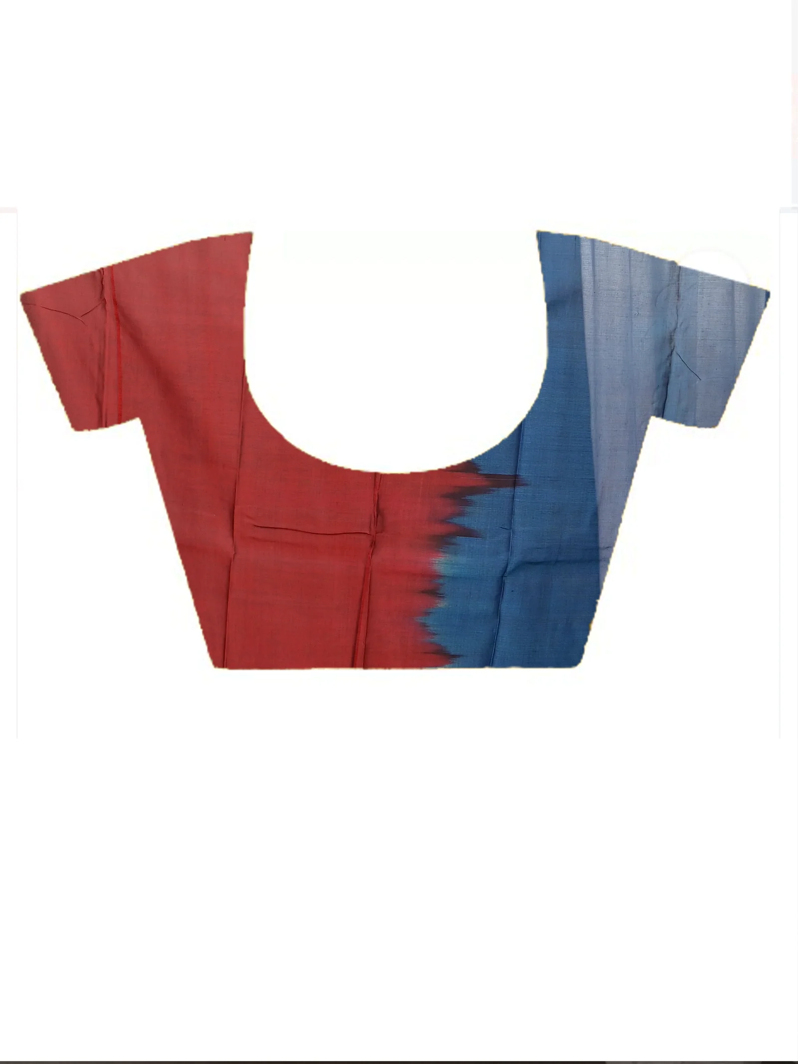 Blue Red Cotton Parlik Gadwal Saree  (66)