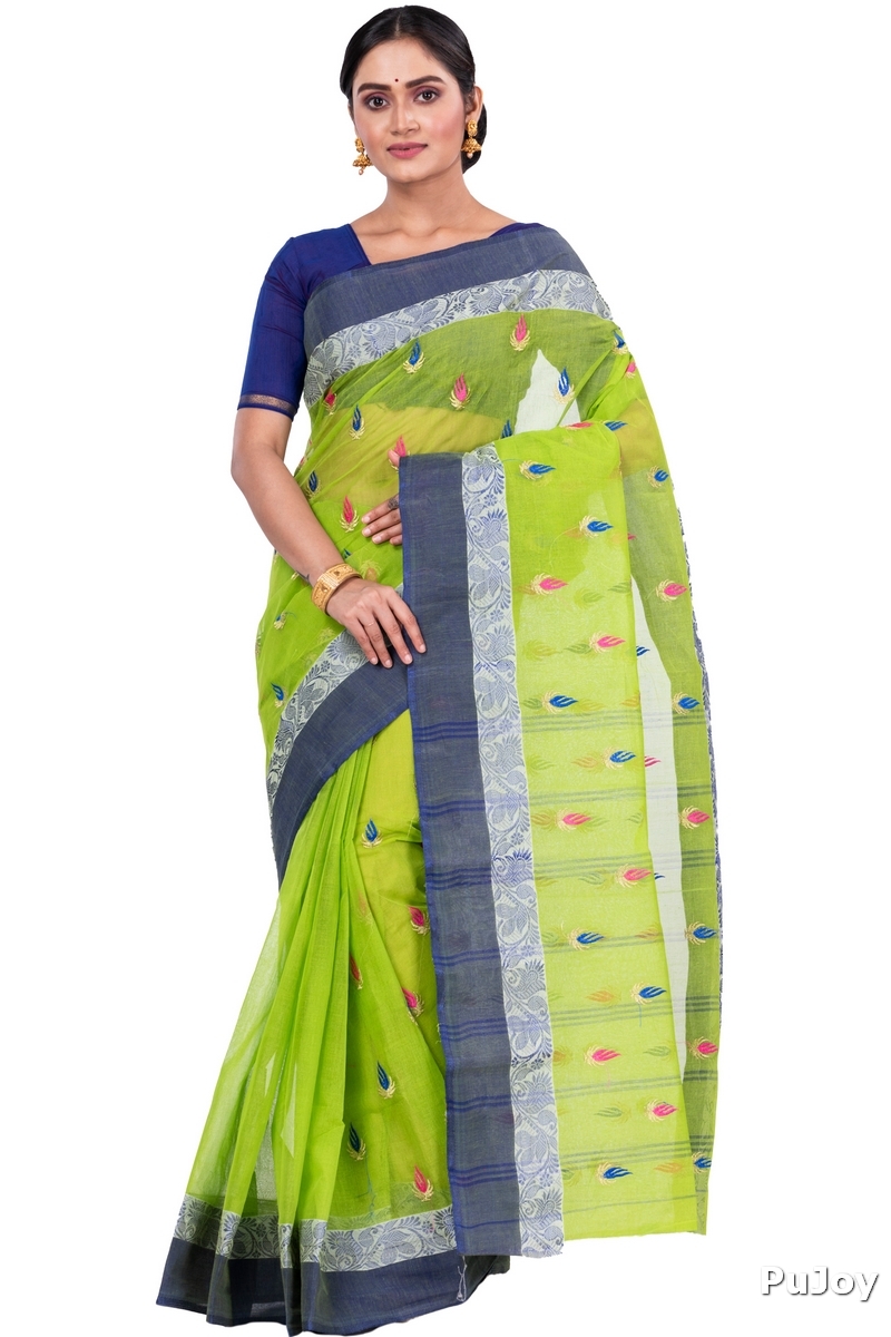 Green Pure Cotton Dip_Embro Tant Embroidery (661)