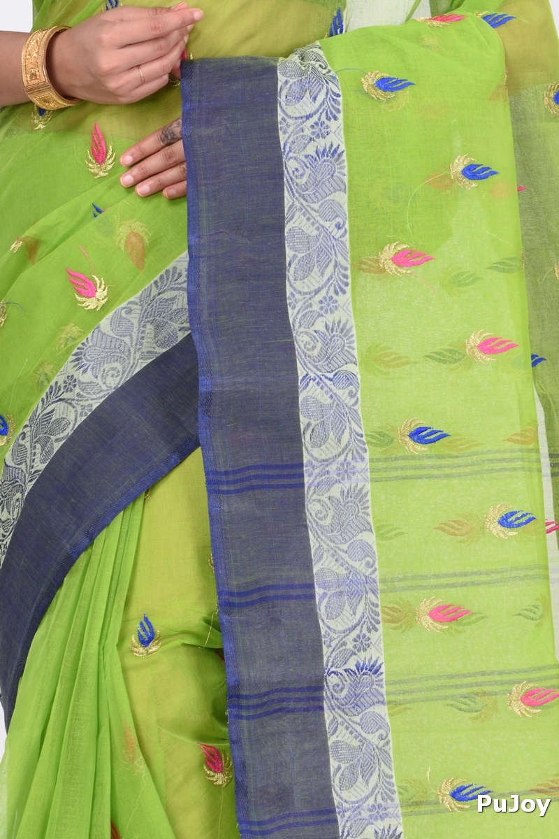 Green Pure Cotton Dip_Embro Tant Embroidery (661)