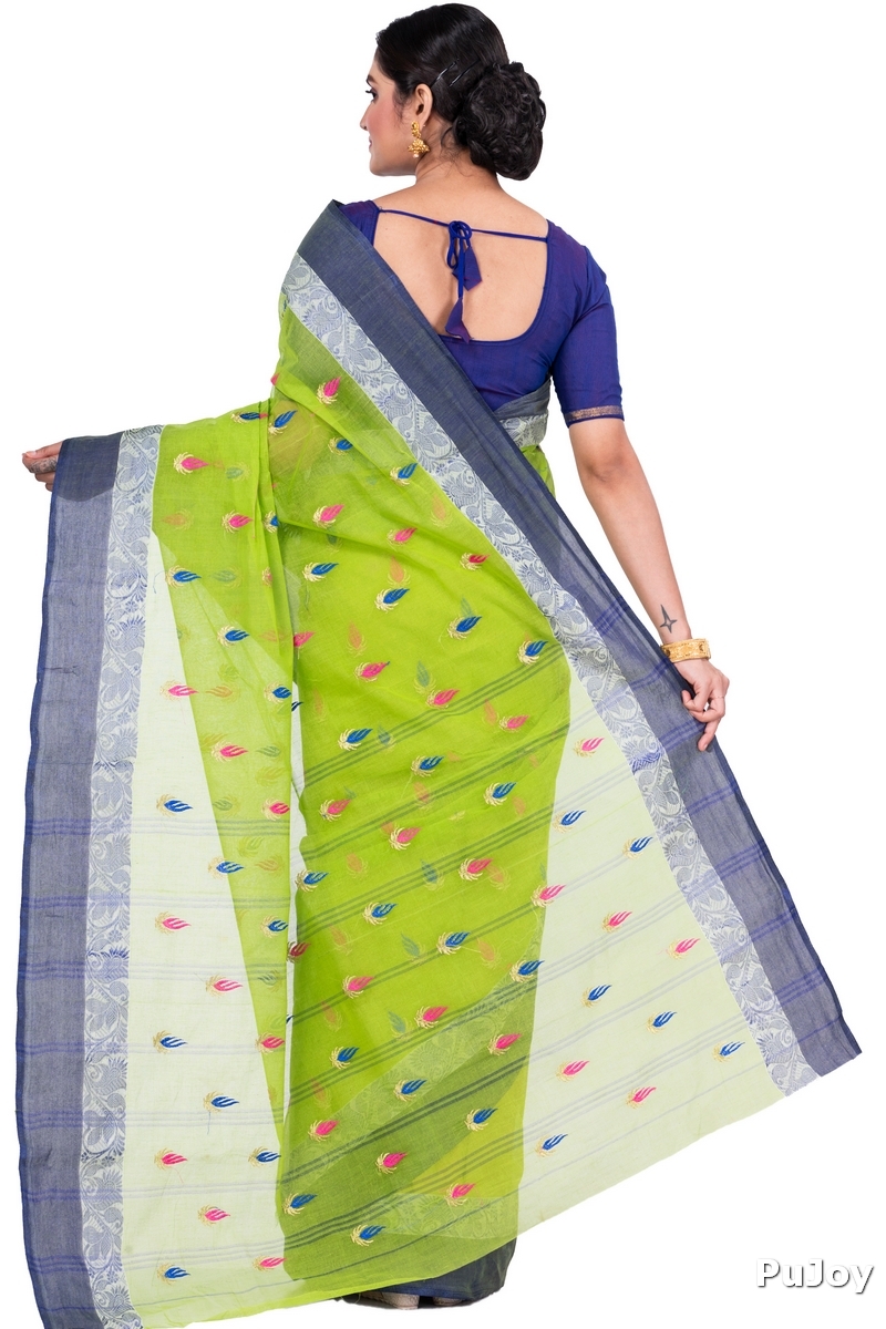 Green Pure Cotton Dip_Embro Tant Embroidery (661)