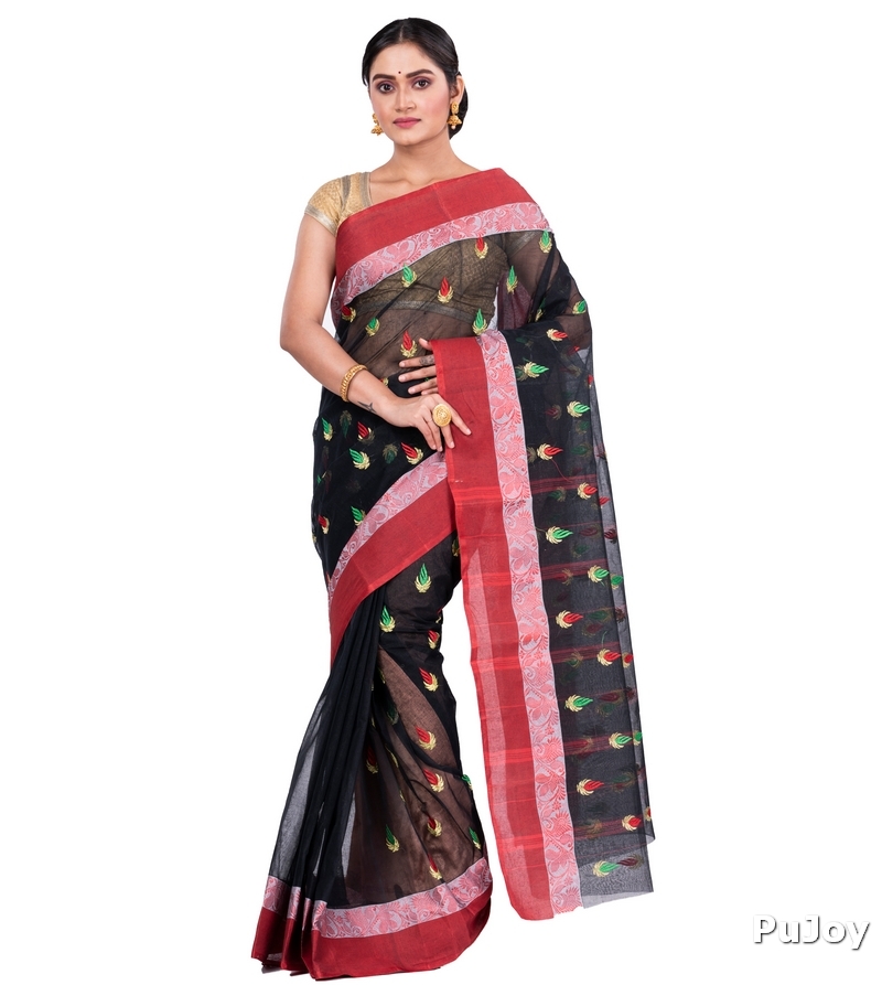 Black Pure Cotton Dip_Embro Tant Embroidery (662)