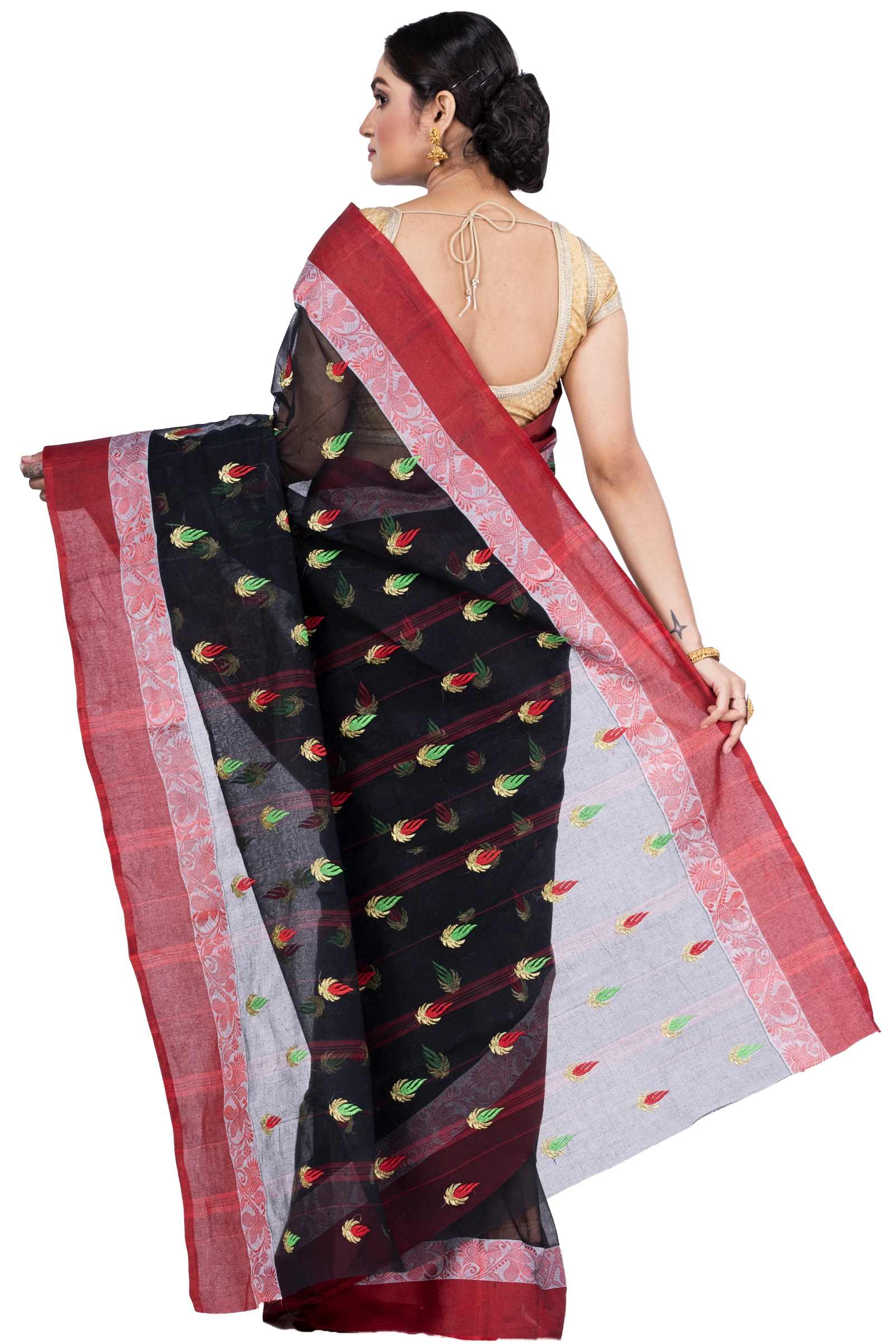 Black Pure Cotton Dip_Embro Tant Embroidery (662)
