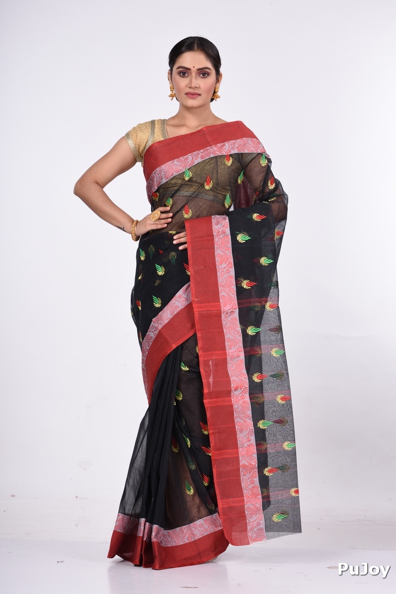 Black Pure Cotton Dip_Embro Tant Embroidery (662)