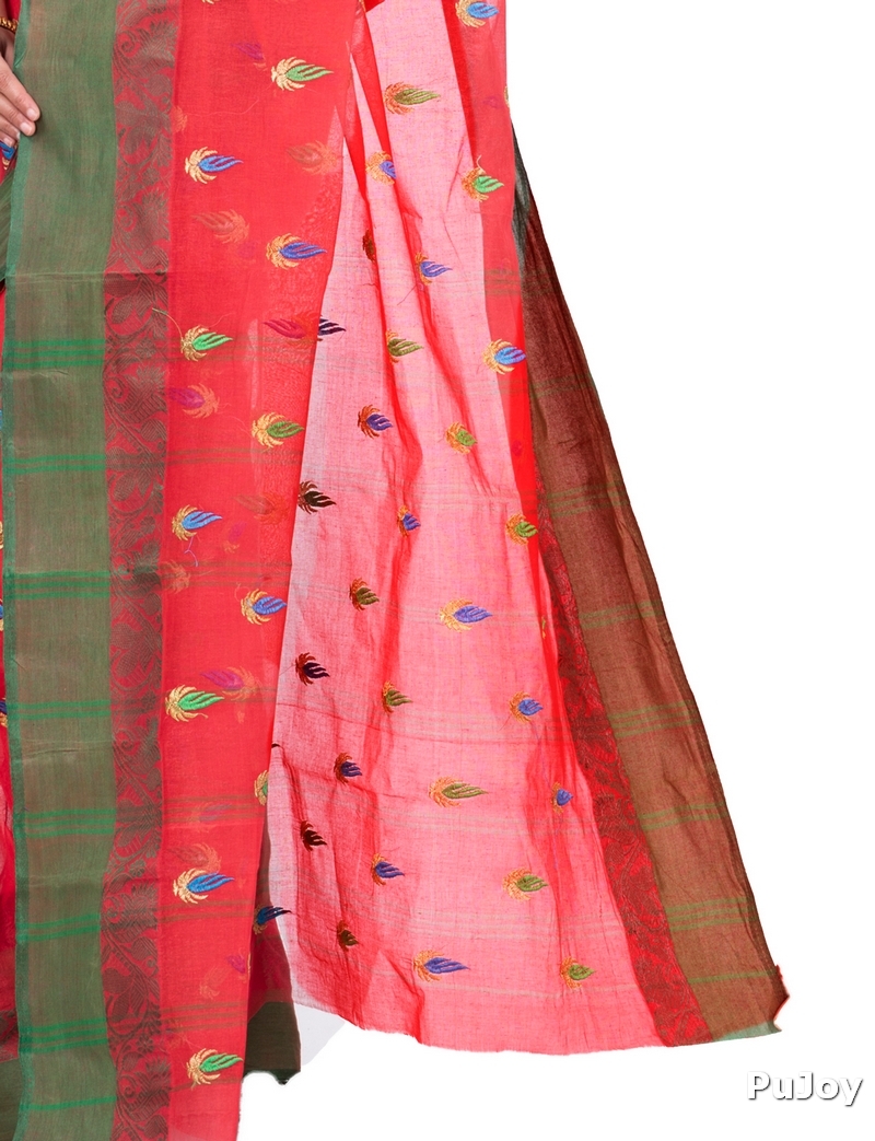 Red Pure Cotton Dip_Embro Tant Embroidery (663)