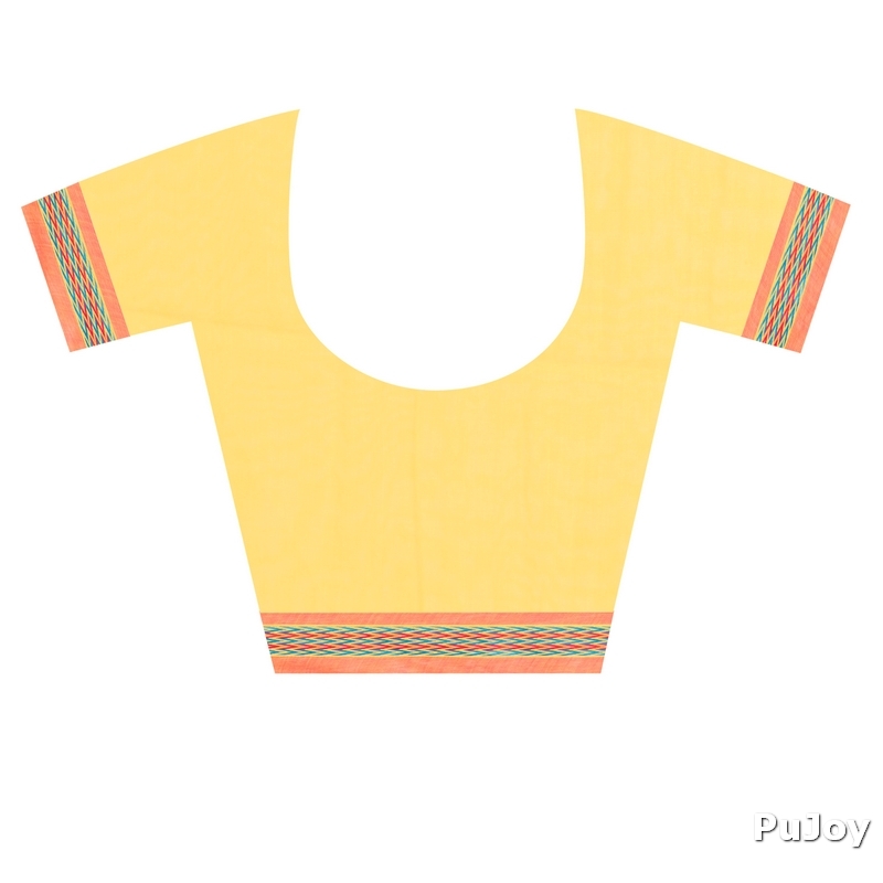 Yellow Pure Cotton Begompuri_Hand Hand Loom Saree (667)