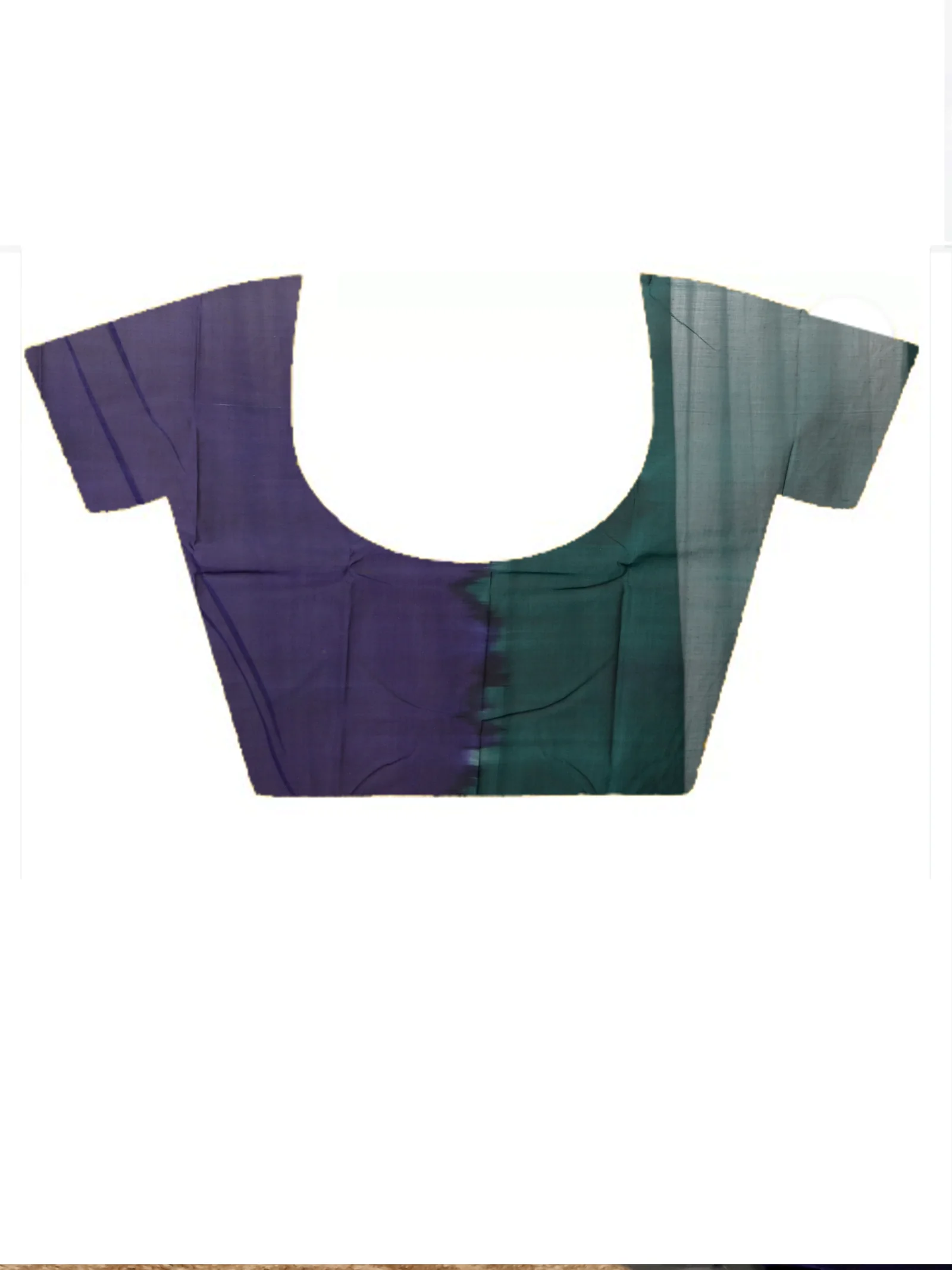 Dark Green Blue Cotton Parlik Gadwal Saree  (67)