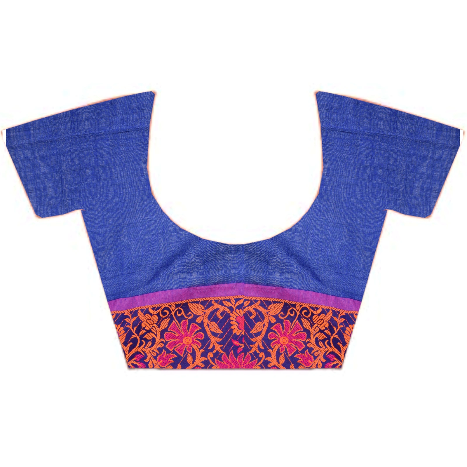 Blue Pure Cotton Begompuri_Hand Hand Loom Saree (670)