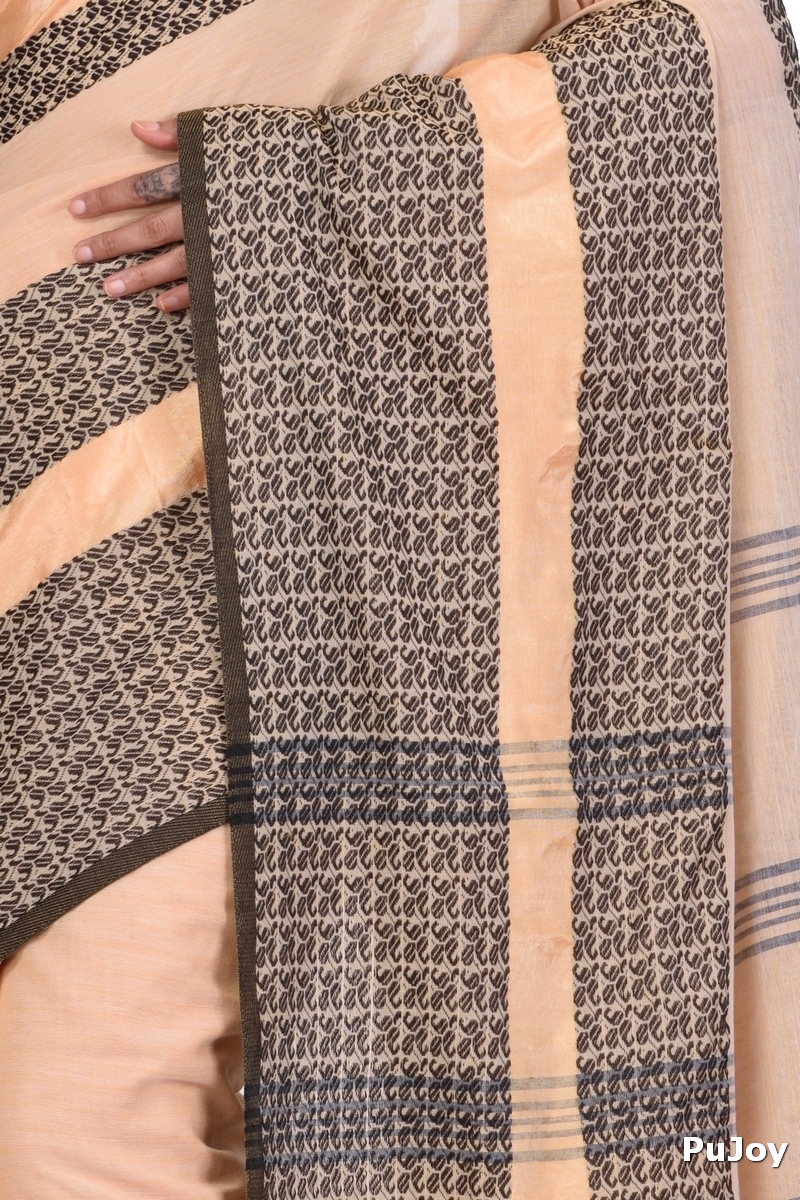 Off-White Pure Cotton Souraovi_Hand Hand Loom Saree (676)