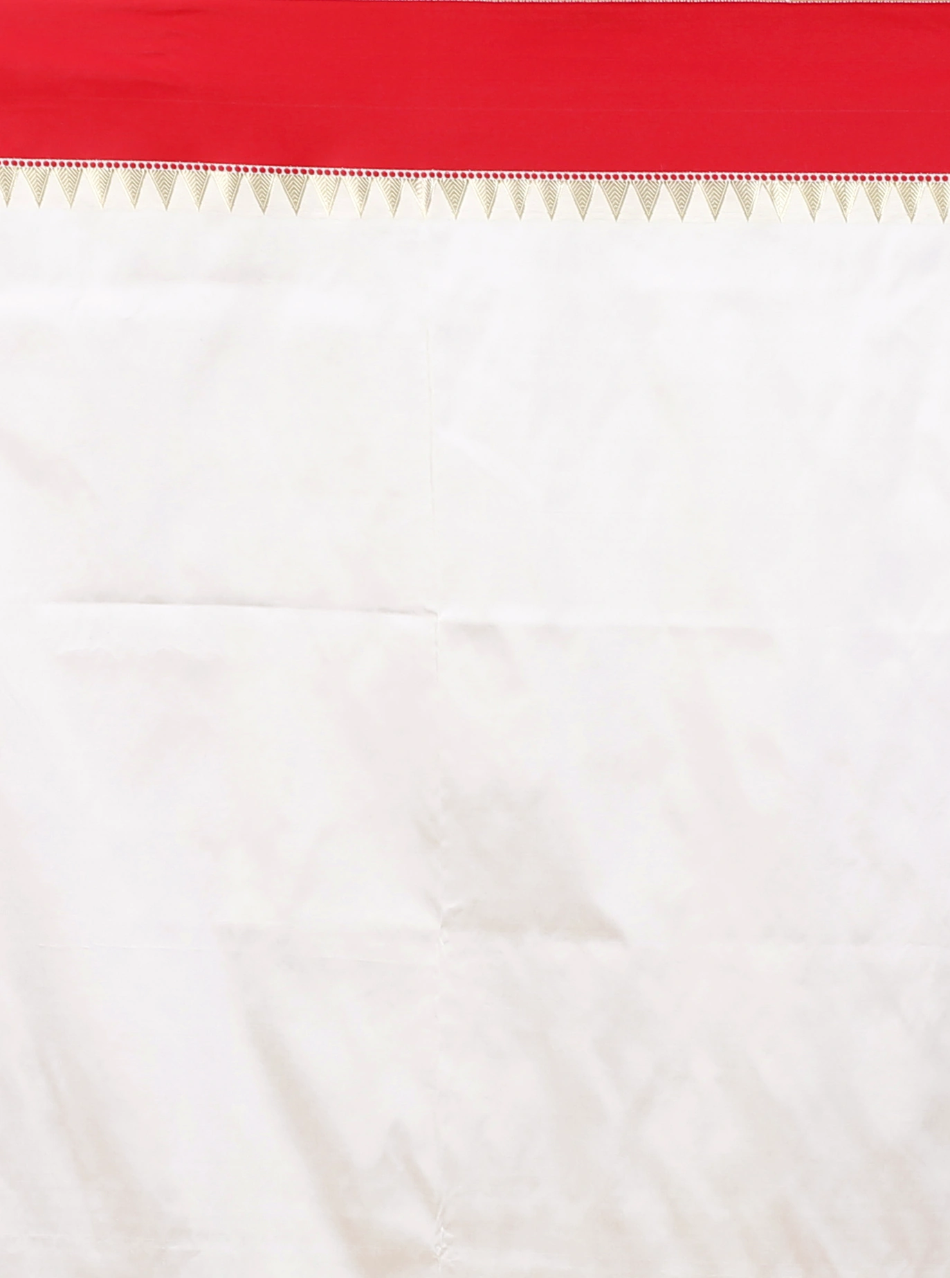 White Red Blended Cotton Gourigorod_Ankit Hand Loom Saree (7027)