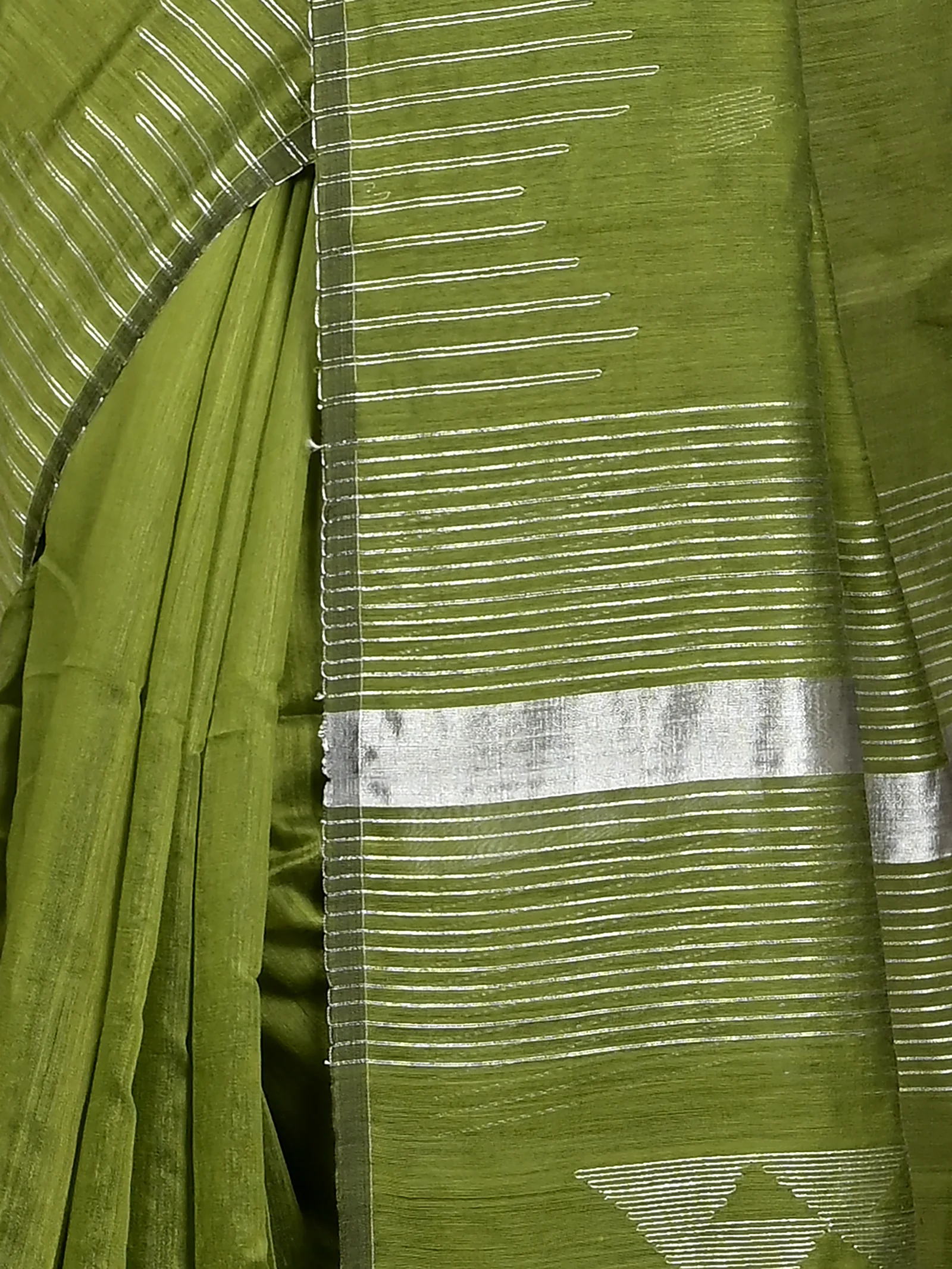 Green Cotton Soubit Handloom Saree  (716)