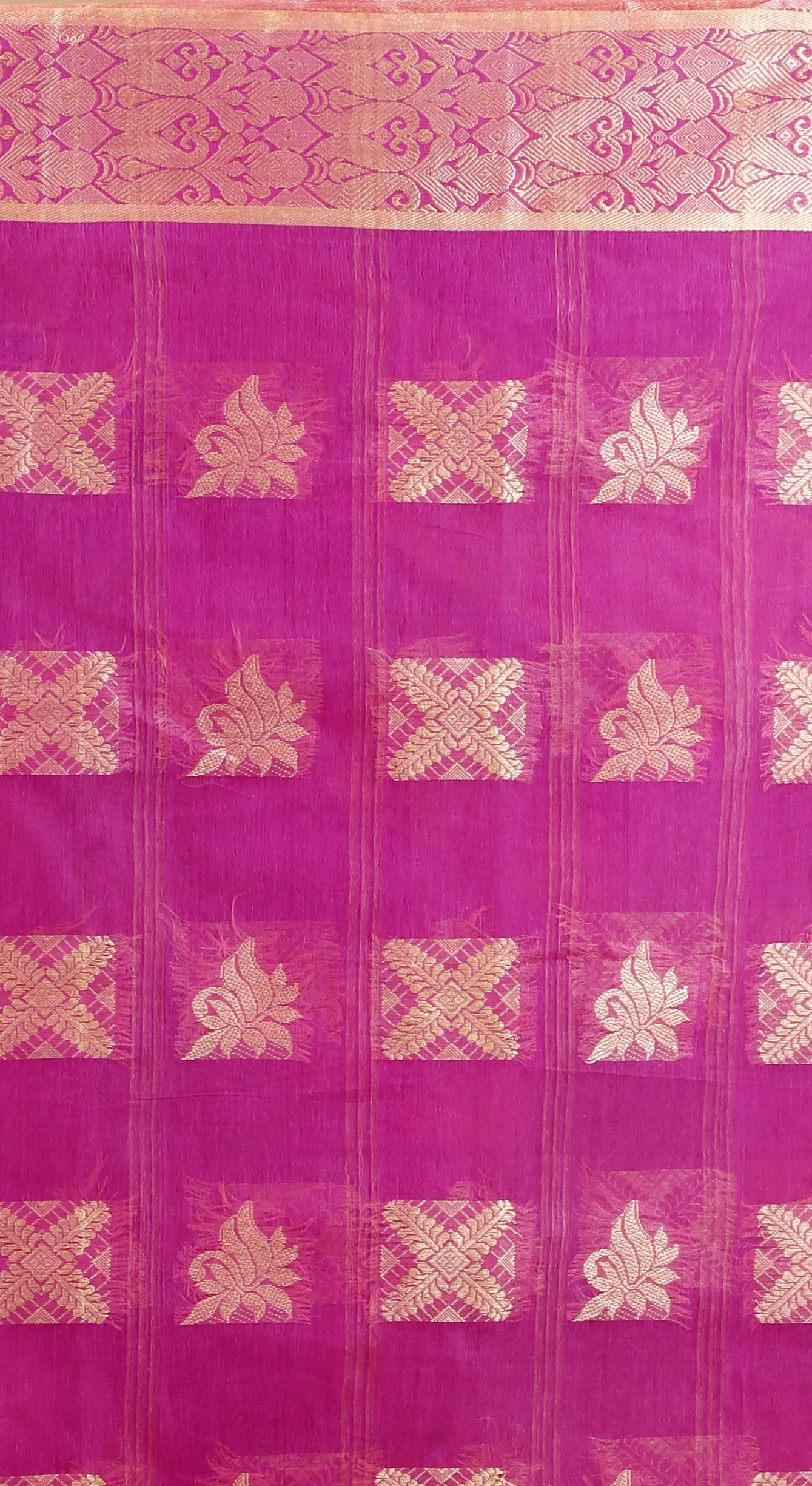 Purple Pure Cotton Suparna Buti Tant Saree (757)
