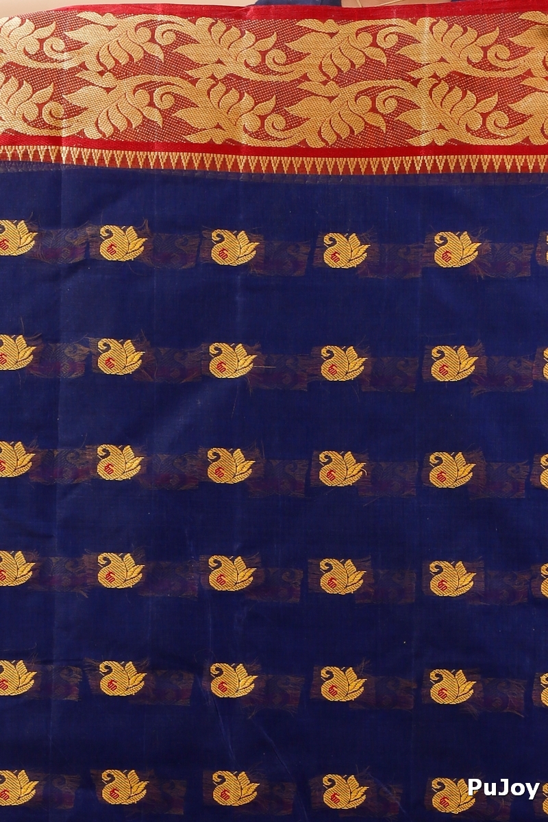 Naby Blue Pure Cotton HasFul Tant Saree (787)