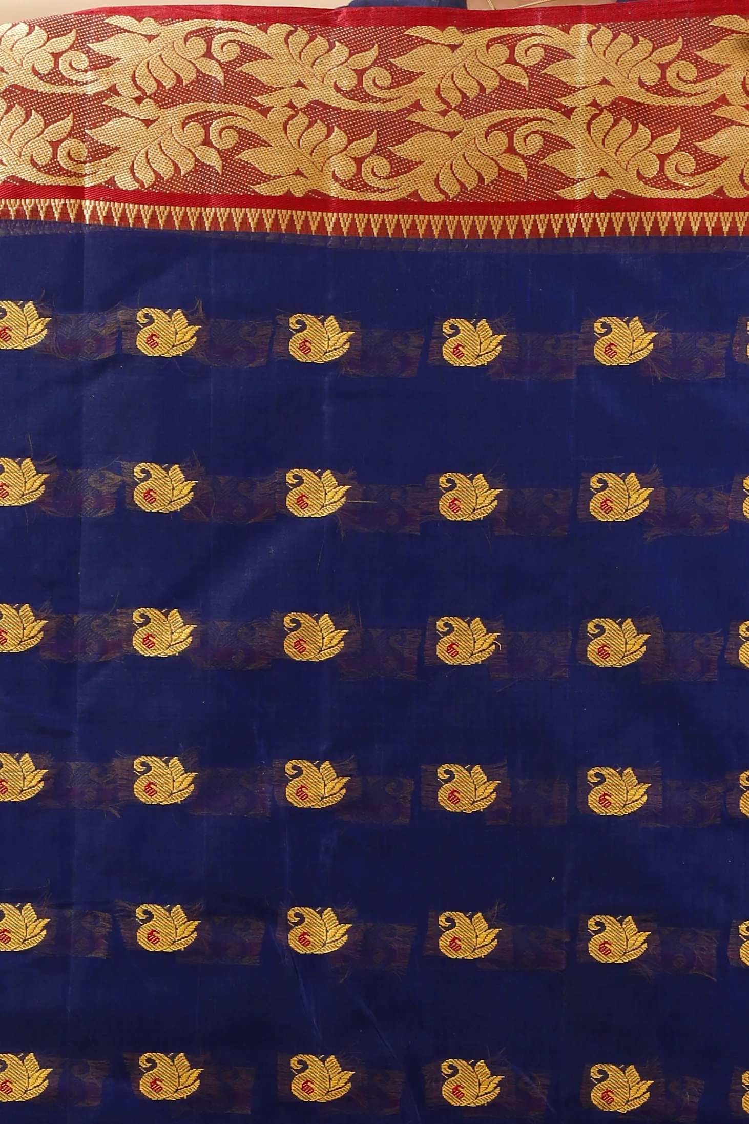 Naby Blue Pure Cotton HasFul Tant Saree (787)