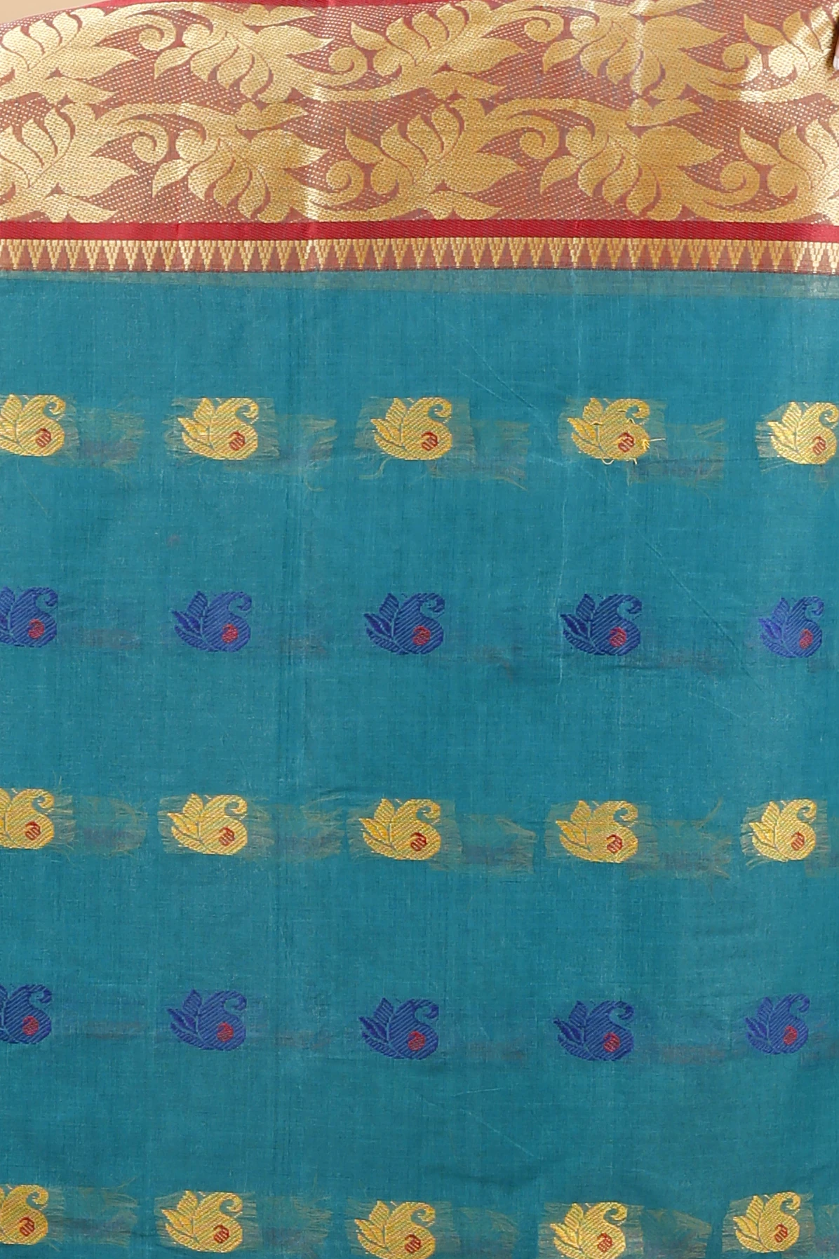 See Green Pure Cotton HasFul Tant Saree (789)