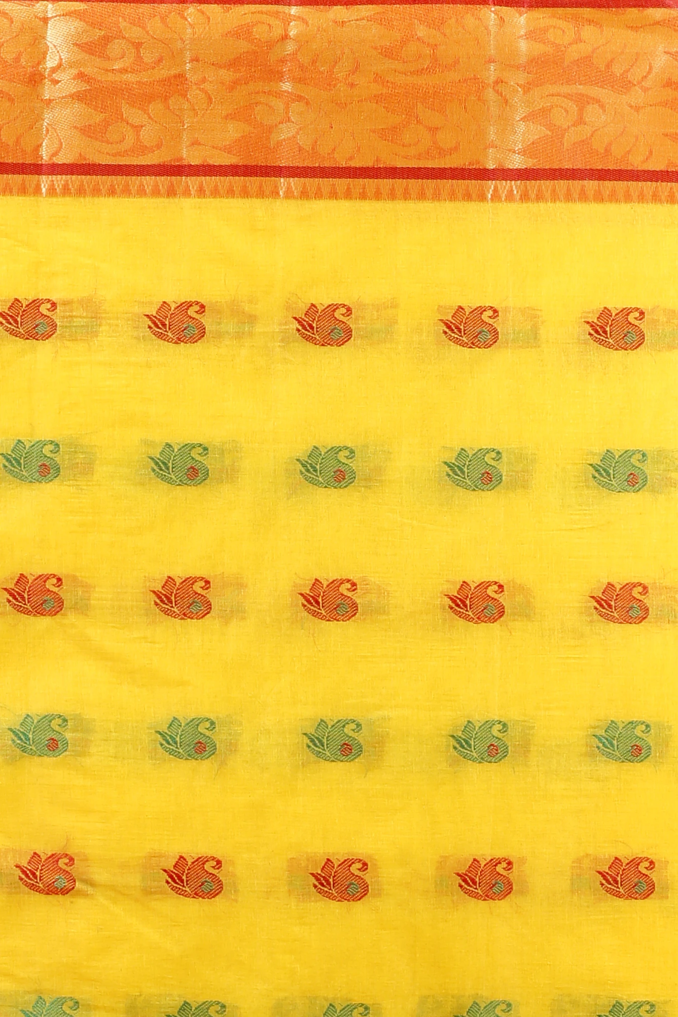 Yellow Pure Cotton HasFul Tant Saree (790)