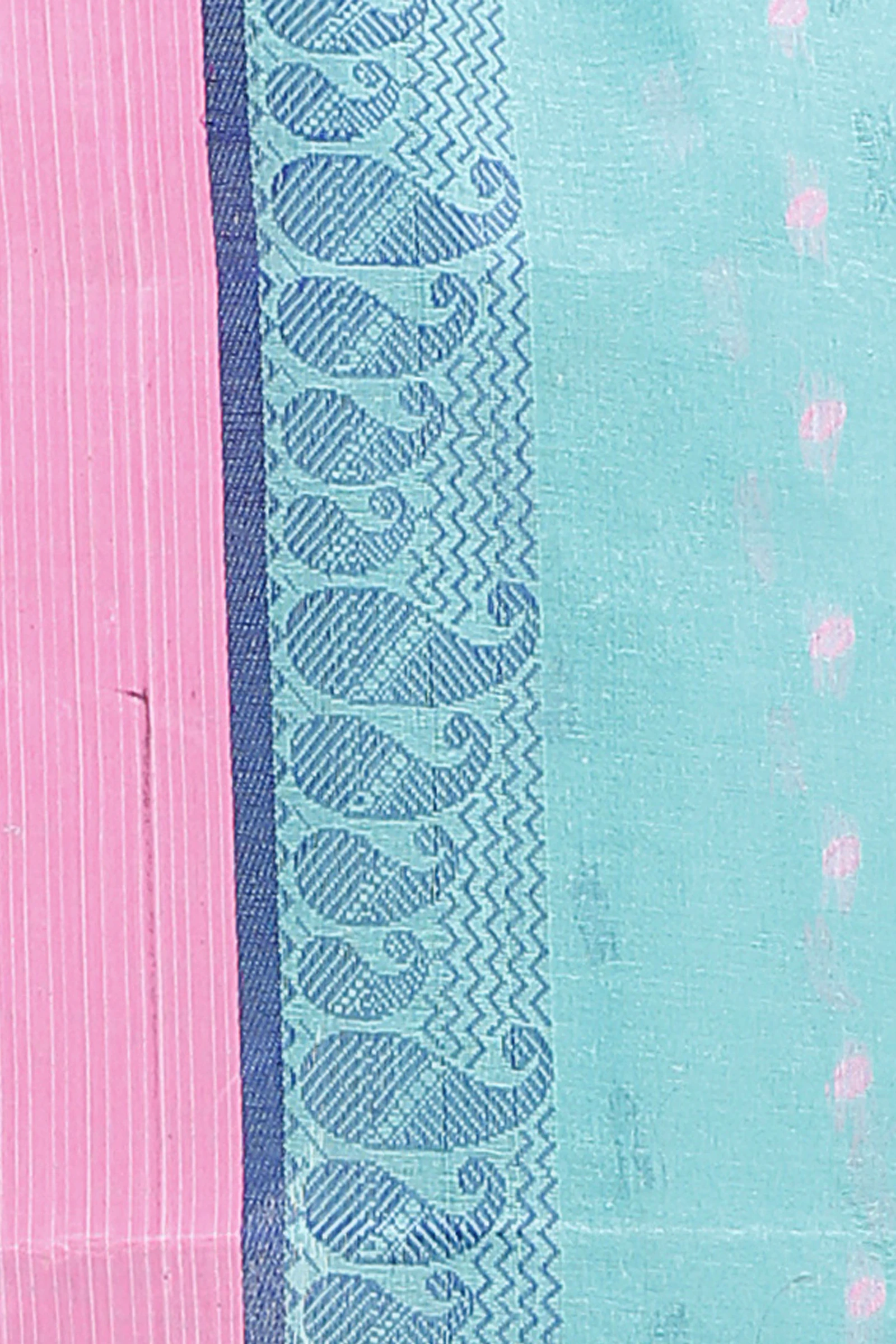 See Green Pure Cotton Rohel Tant Saree (8027)