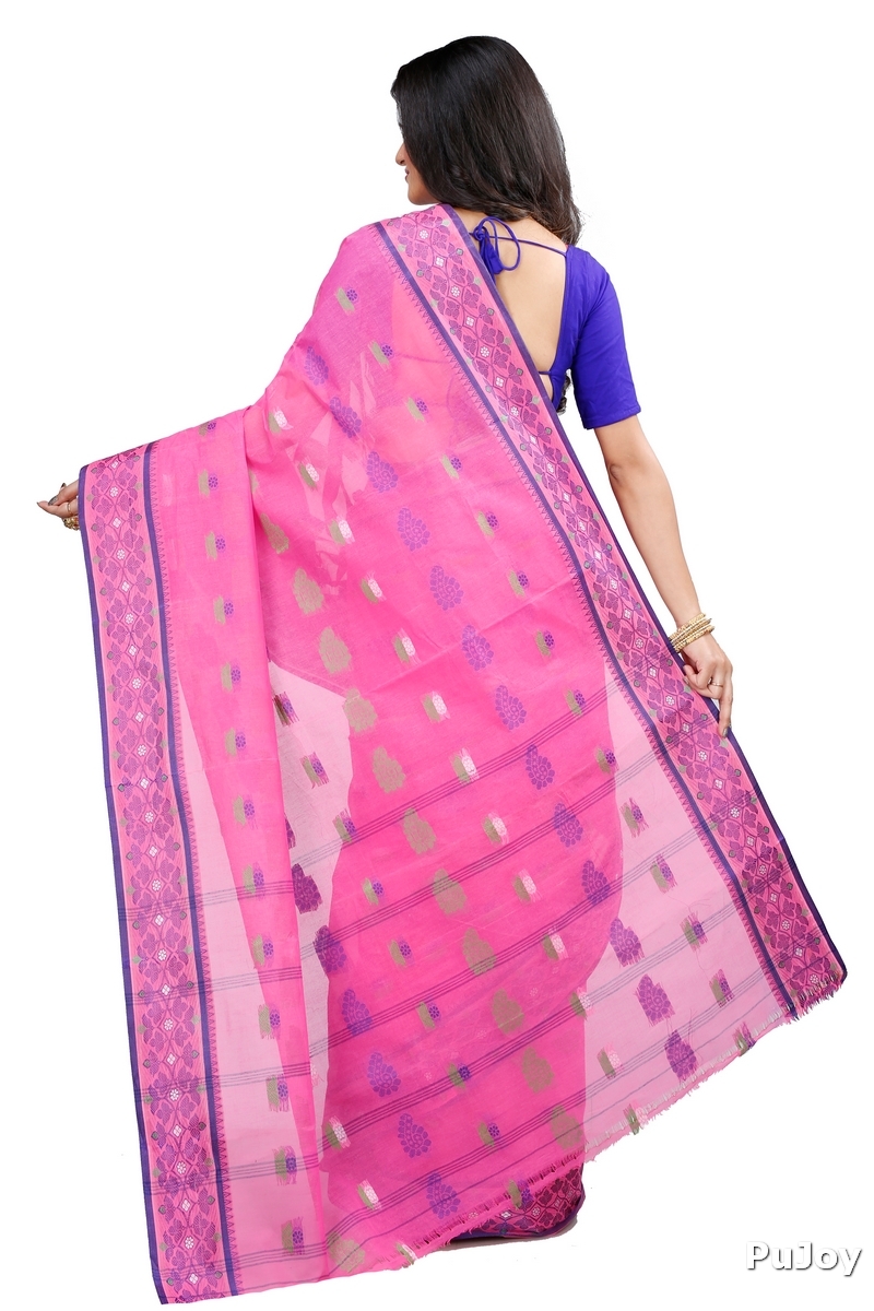 Pink Pure Cotton Rohini Tant Saree (8029)