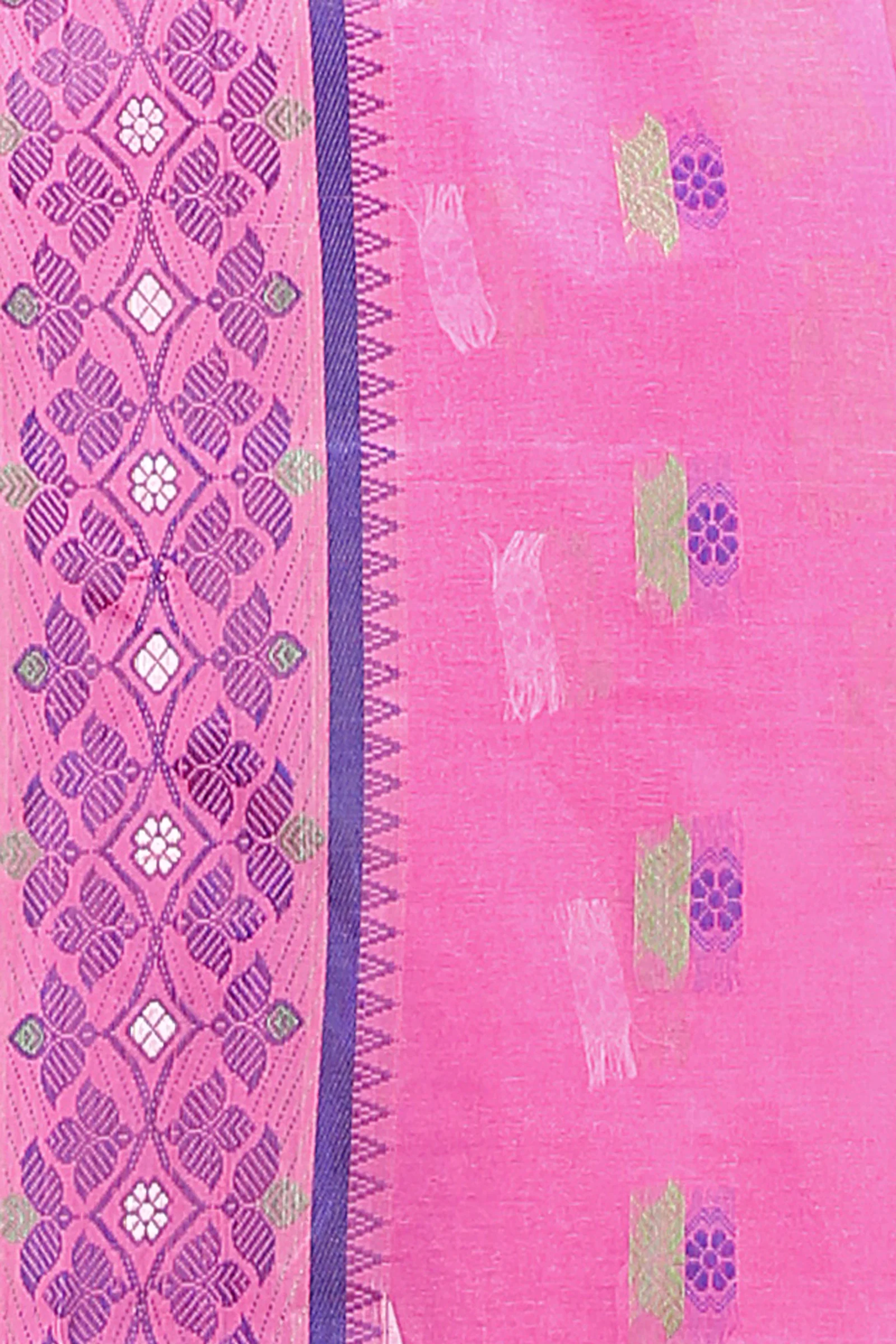Pink Pure Cotton Rohini Tant Saree (8029)