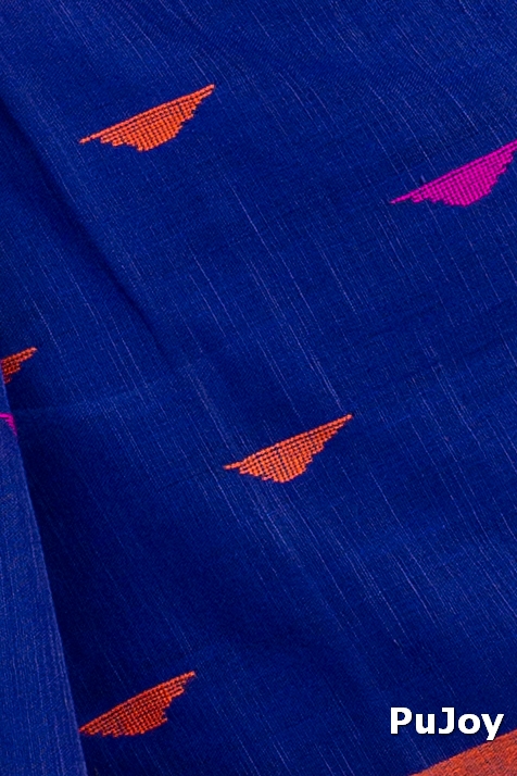 Blue Pure Cotton Clasic_Than Hand Loom Saree (803)